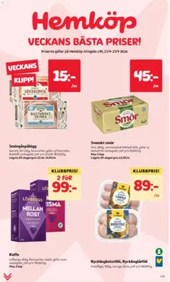 Hemköp erbjudanden - Förhandsvisning av reklamblad från butik Hemköp aktuell från 21/09/2026