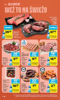 Pogląd oferty "Carrefour gazetka" - ważna od 15.06.2026 | Strona: 22 | Produkty: Kiełbasa, Karta, Wątróbka, Mięso mielone