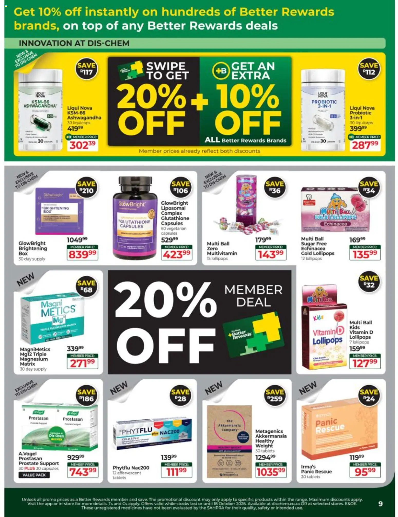 New Dis-Chem catalogue – valid from 15/09/2026 | Page: 9 | Products: Sugar