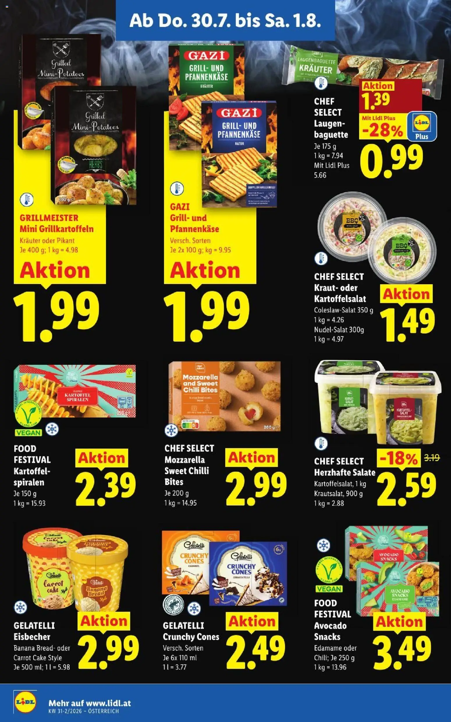 Lidl - Flugblatt gültig ab 30.07.2026 | Seite: 12 | Produkte: Salat, Avocado, Kraut, Baguette
