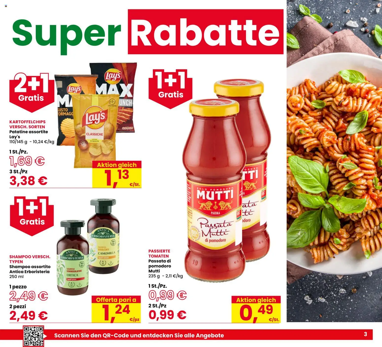 Volantino Eurospar del 29/10/2026 | Pagina: 3 | Prodotti: Shampoo, Pomodoro, Passata di pomodoro, Mutti