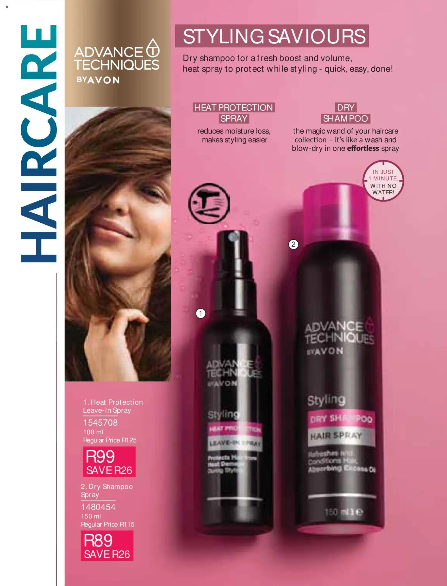 New Avon catalogue – valid from 01/07/2026 | Page: 158 | Products: Shampoo, Hair spray, Water