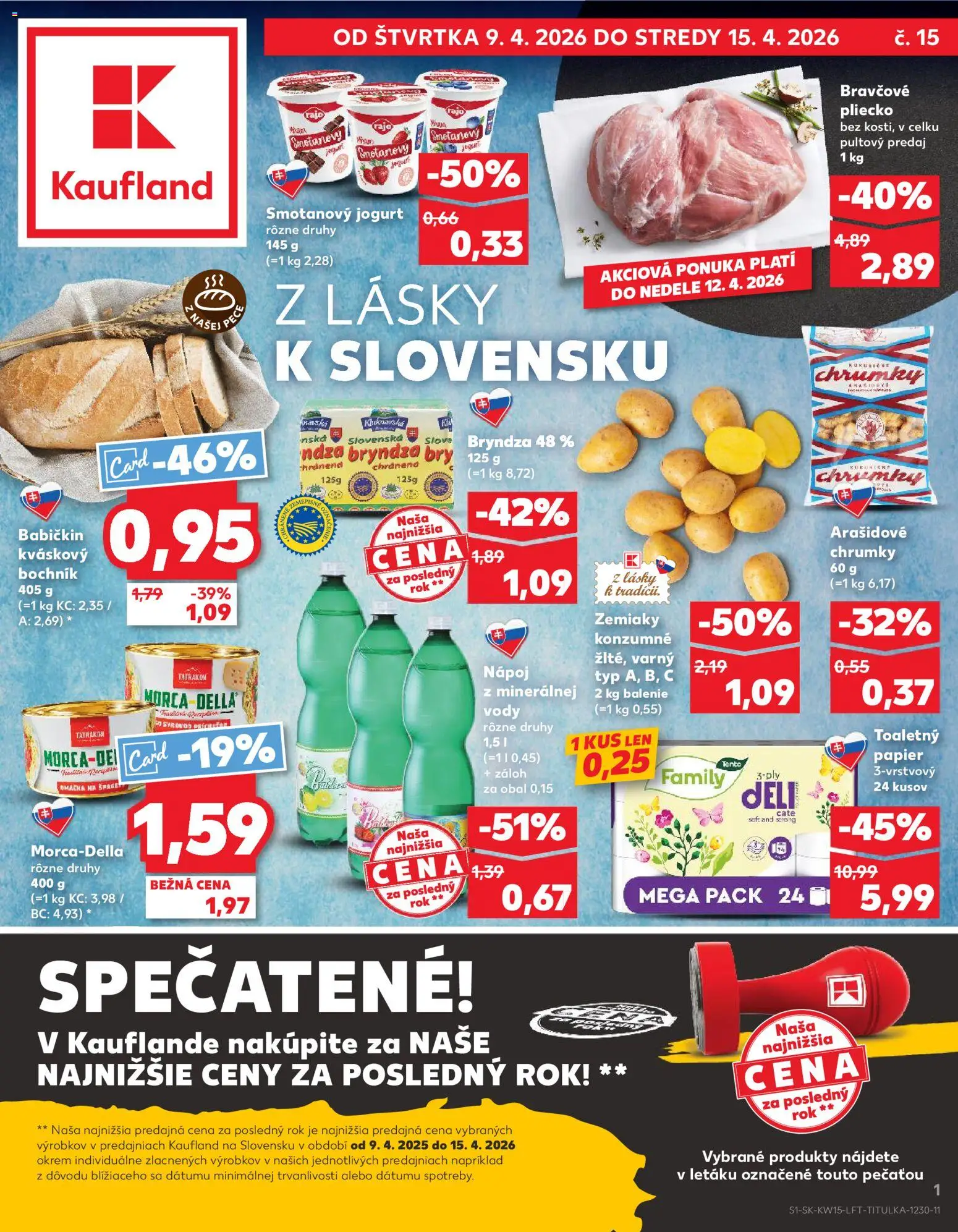 Kaufland SK akciós ujság - amely érvényes a következő dátumtól: 09.04.2026 | Oldal: 1
