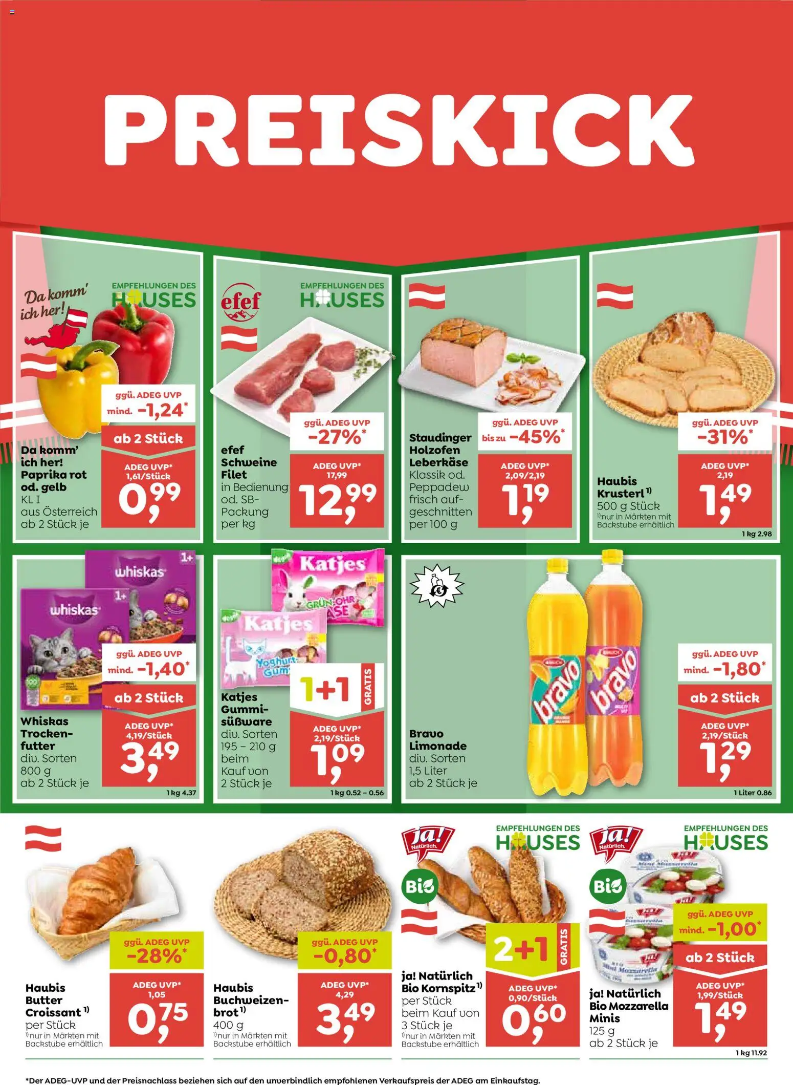 ADEG Flugblatt gültig ab 09.07.2026 | Seite: 2 | Produkte: Butter