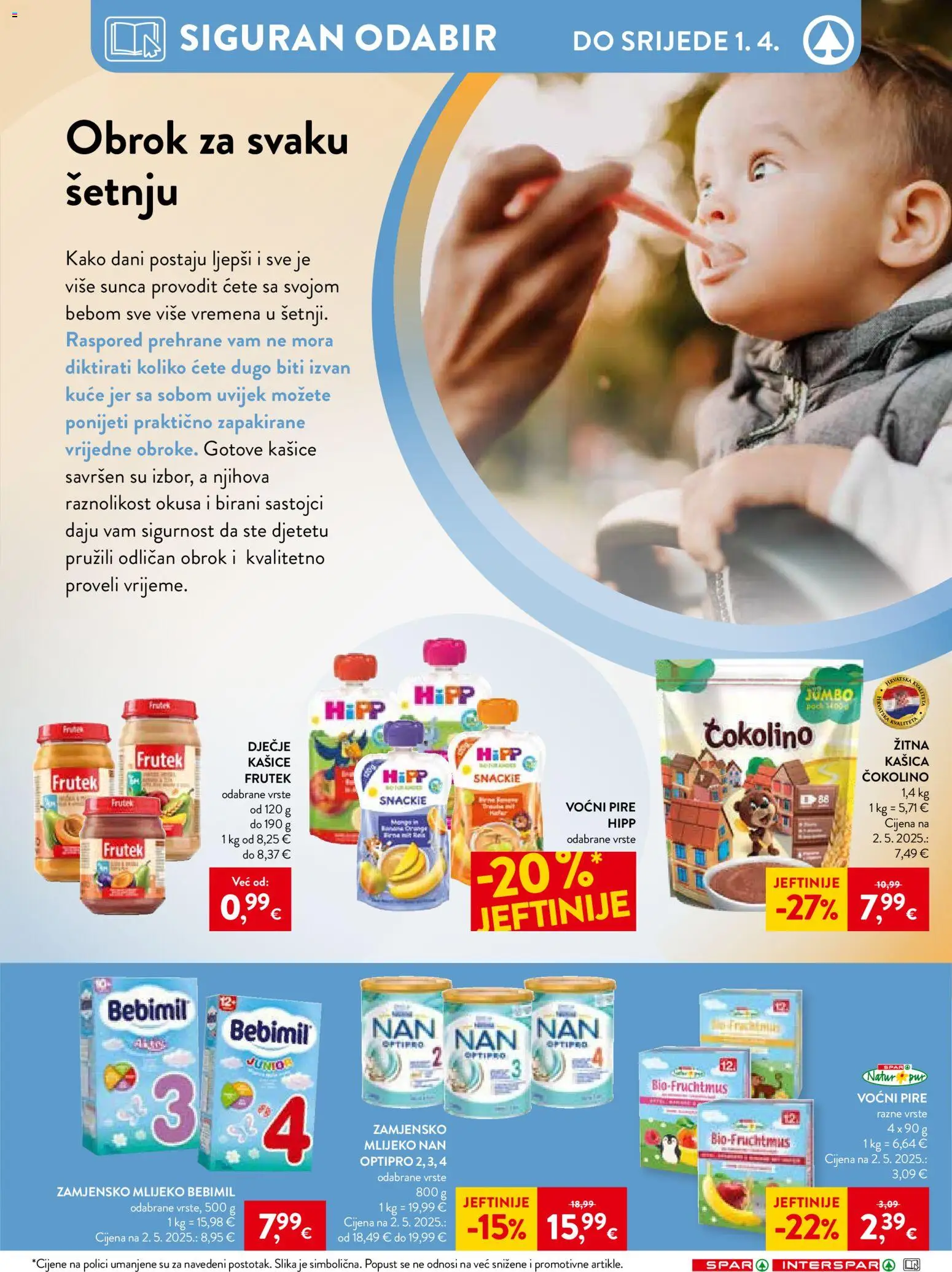 Interspar katalog | vrijedi od 12.03.2026 | Stranica: 8 | Proizvodi: Mlijeko, Kašice, Čokolino