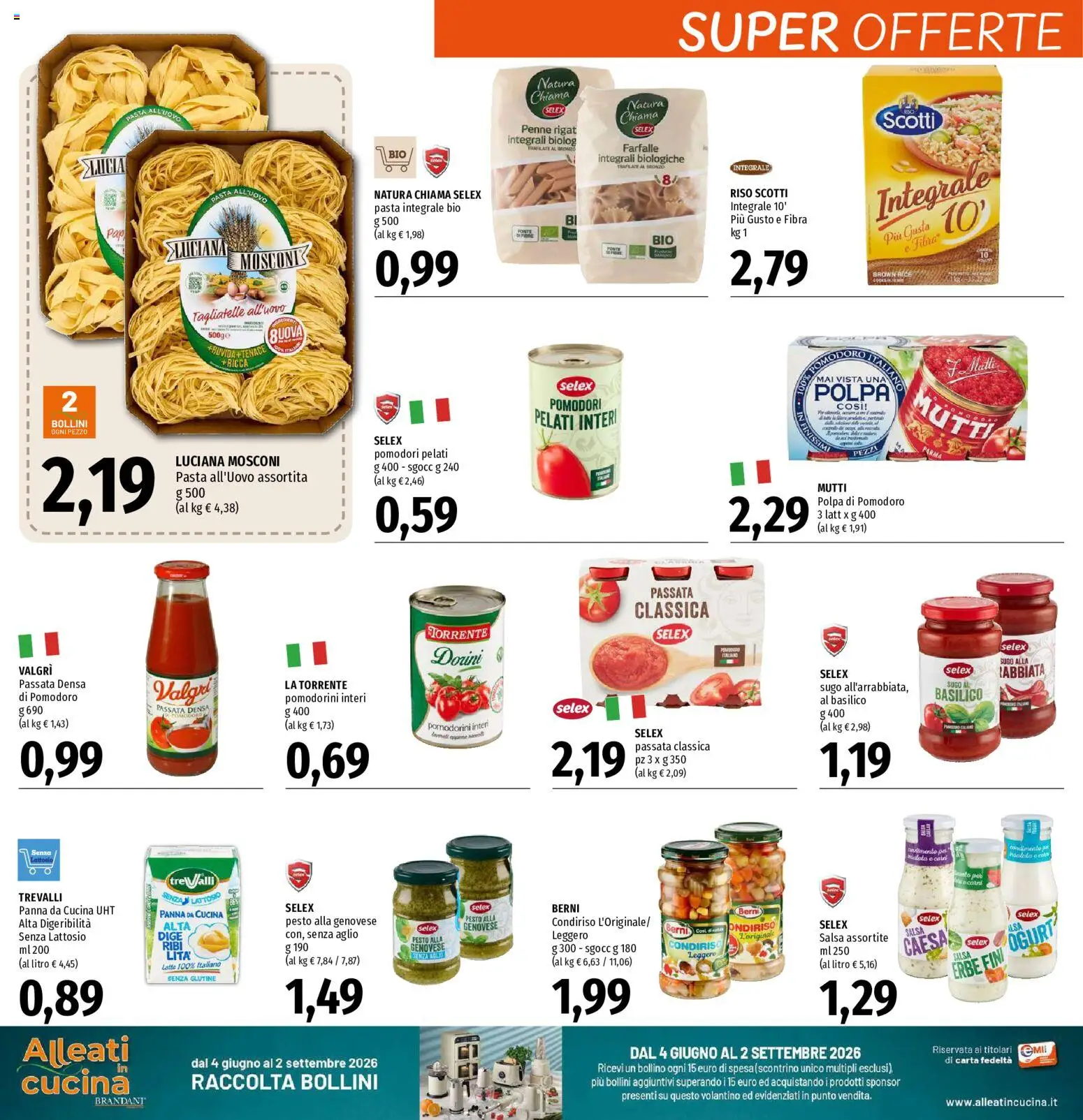 Volantino EMI del 02/07/2026 | Pagina: 12 | Prodotti: Pomodorini, Pomodori, Pasta, Mutti