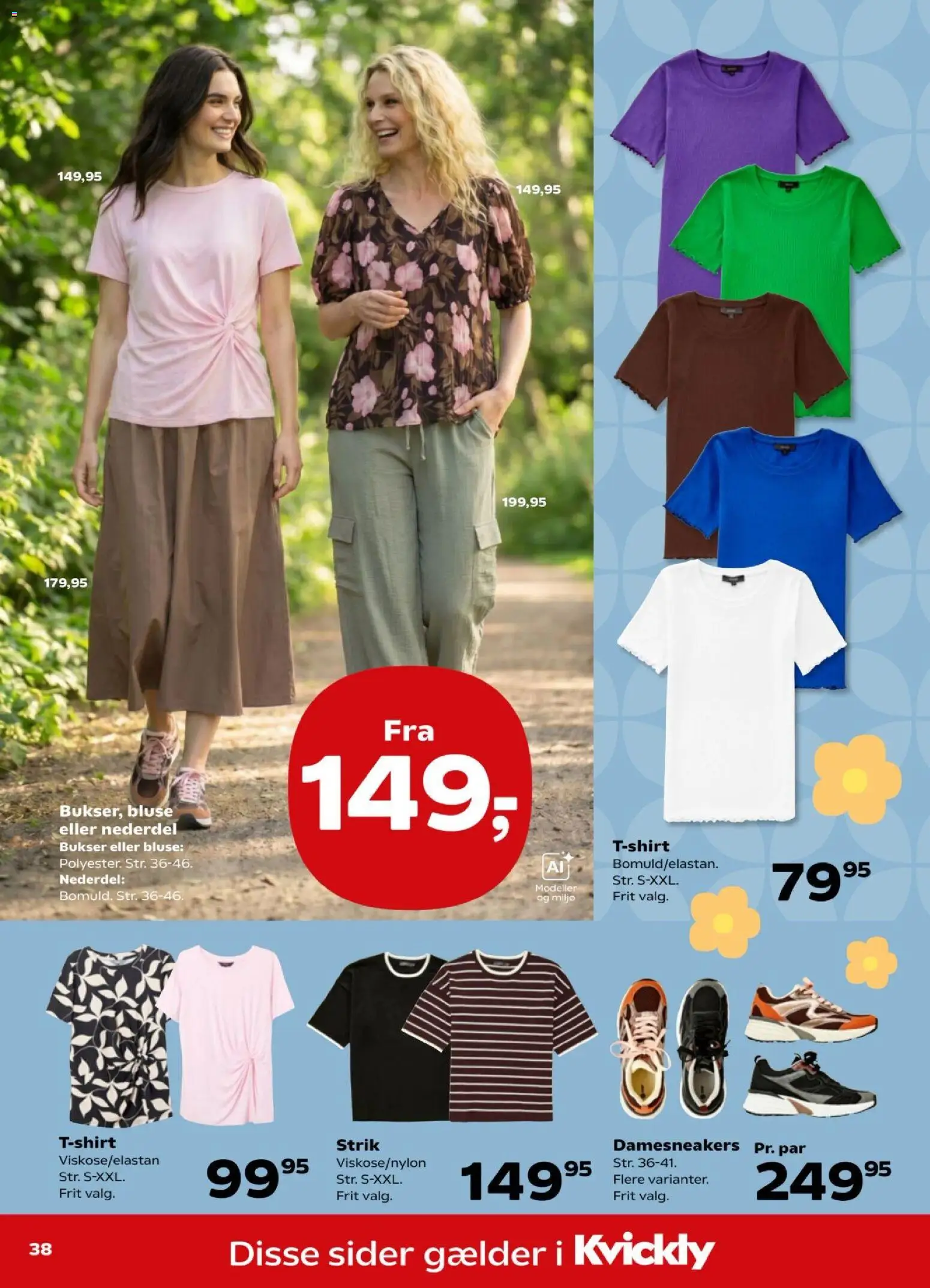Kvickly tilbudsavis – gyldig fra 31/07/2026 | Side: 43 | Produkter: Nederdel, T-shirt, Sweater, Sneakers