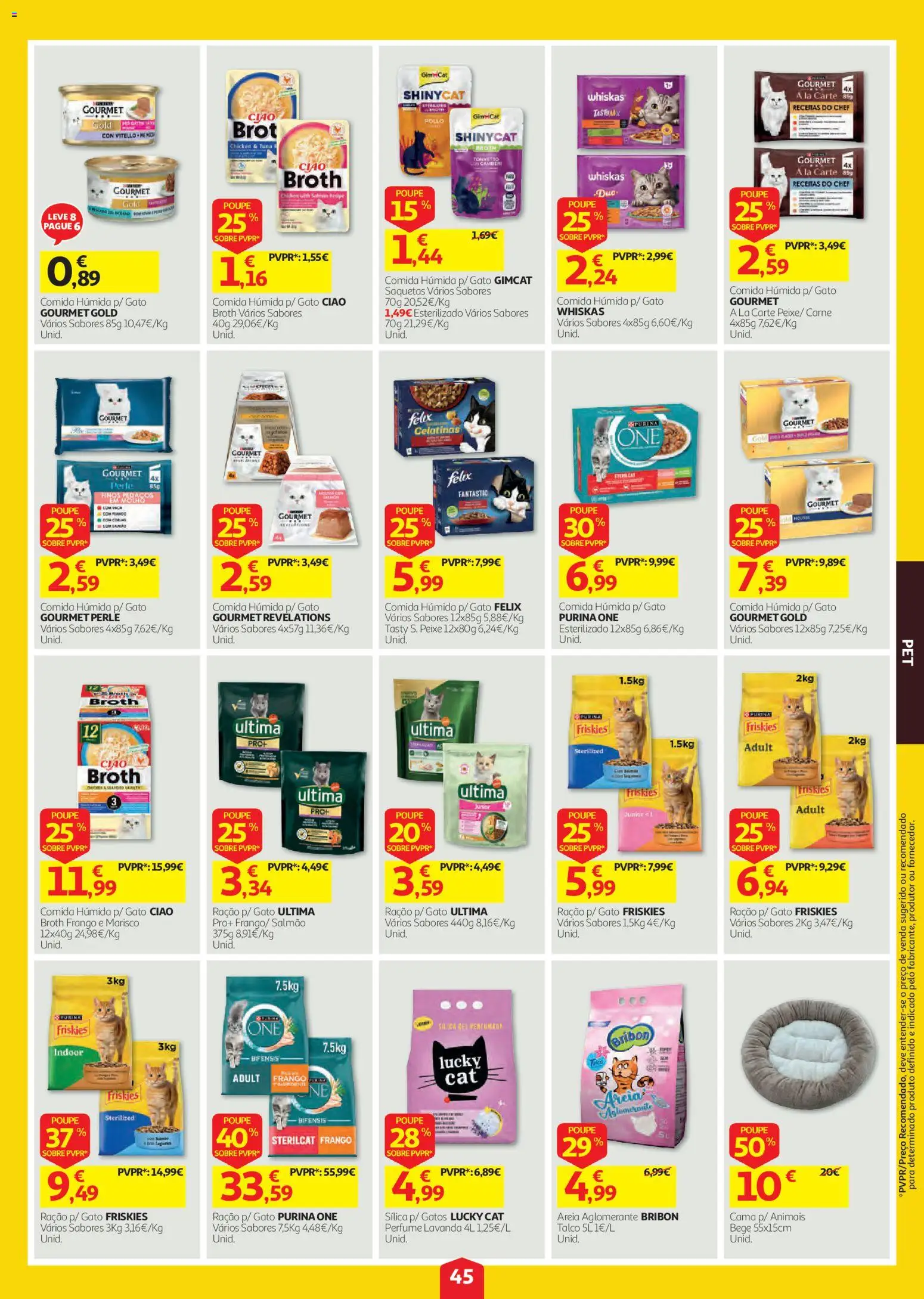 Auchan folheto │ válido de 20/08/2026 | Página: 45 | Produtos: Purina one, Frango, Saquetas, Peixe