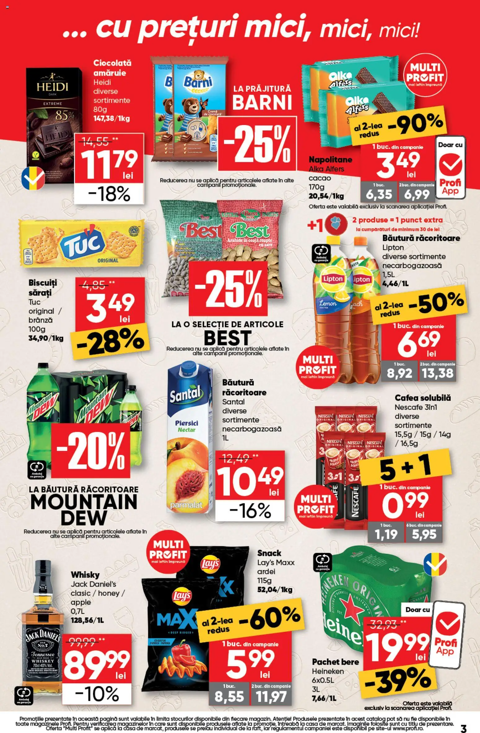 Noul catalog Profi – valabil de la 20.08.2026 | Pagină: 3 | Produse: Prăjitură, Napolitane, Brânză, Cacao
