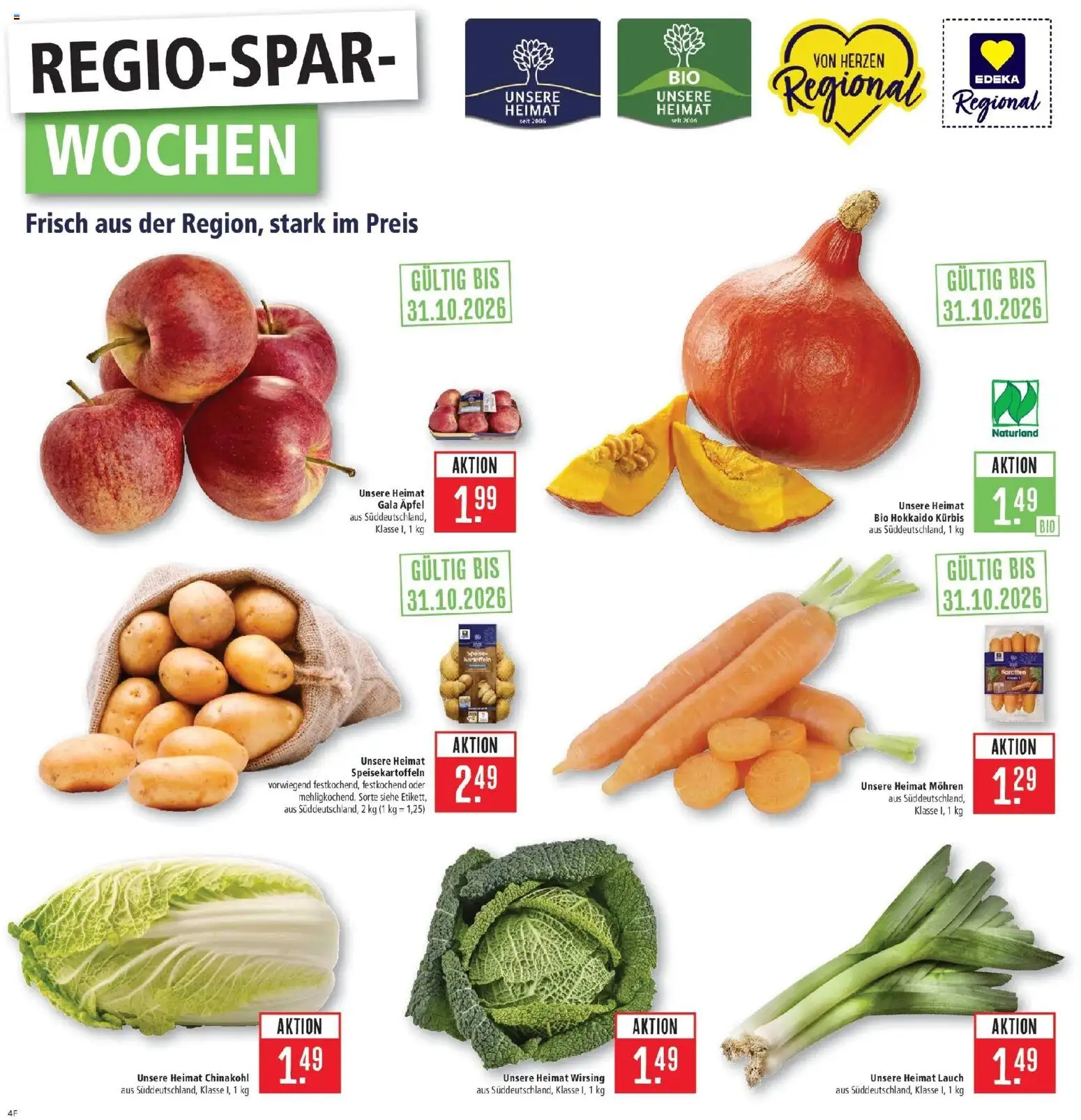 Marktkauf Prospekt Friedrichshafen (ab 26.10.2026) » Angebote online | Seite: 4 | Produkte: Äpfel, Mohren, Kürbis, Lauch