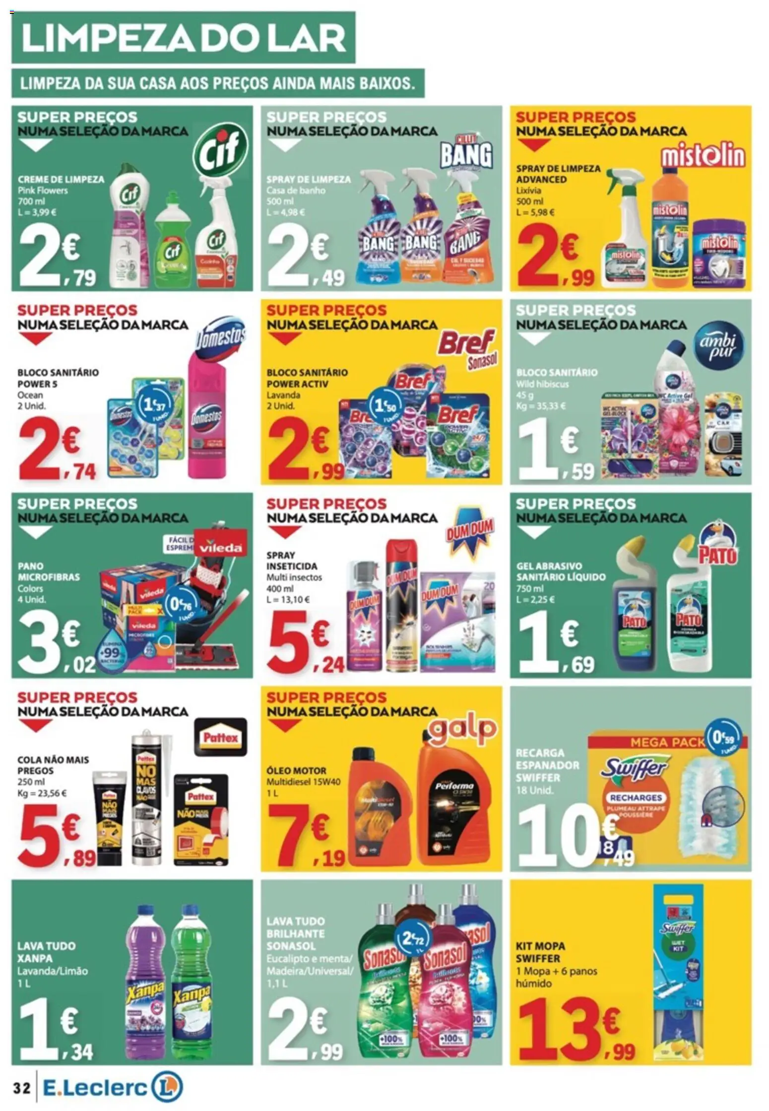 E.Leclerc folheto │ válido de 01/10/2026 | Página: 32 | Produtos: Pato, Inseticida, Bloco sanitário, Banho