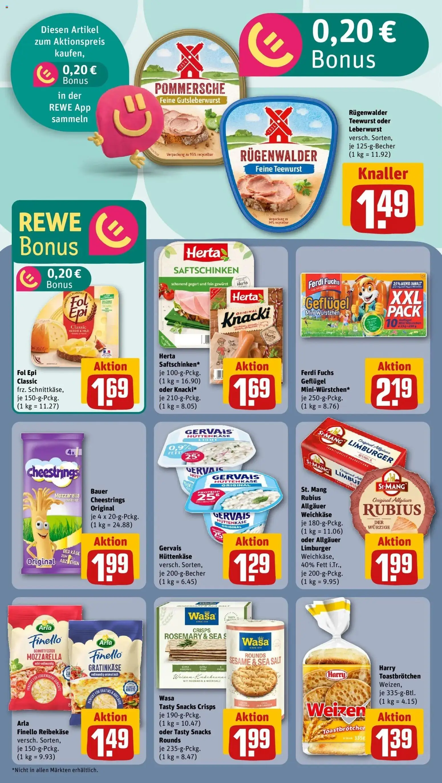 Rewe Prospekt Habichtswald/Ehlen	 – gültig ab 02.03.2026 | Seite: 16 | Produkte: Käse, Mozzarella, Reibekase, Hüttenkäse