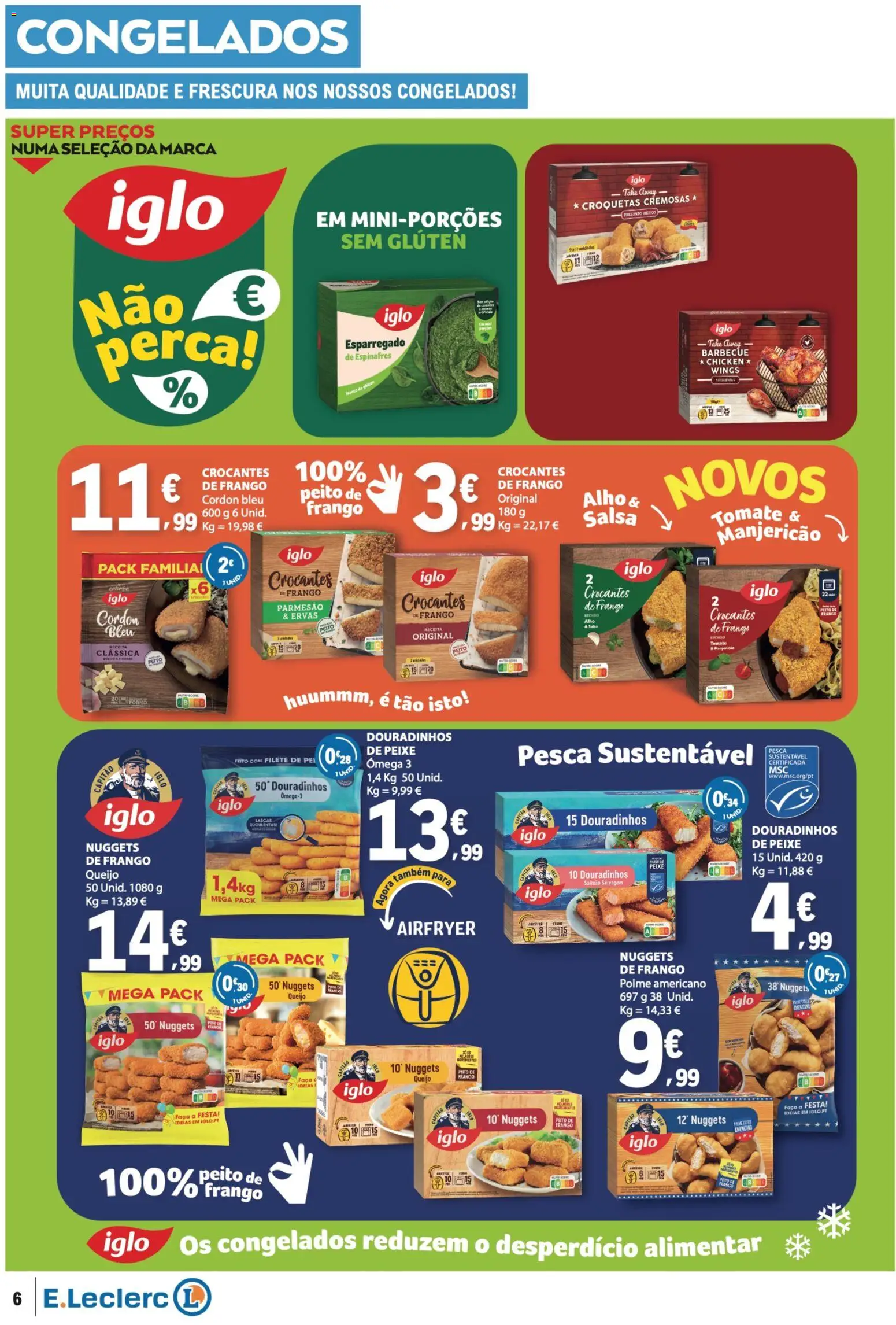 E.Leclerc folheto │ válido de 04.06.2026 | Página: 6 | Produtos: Forno, Nuggets de frango, Faca, Tomate