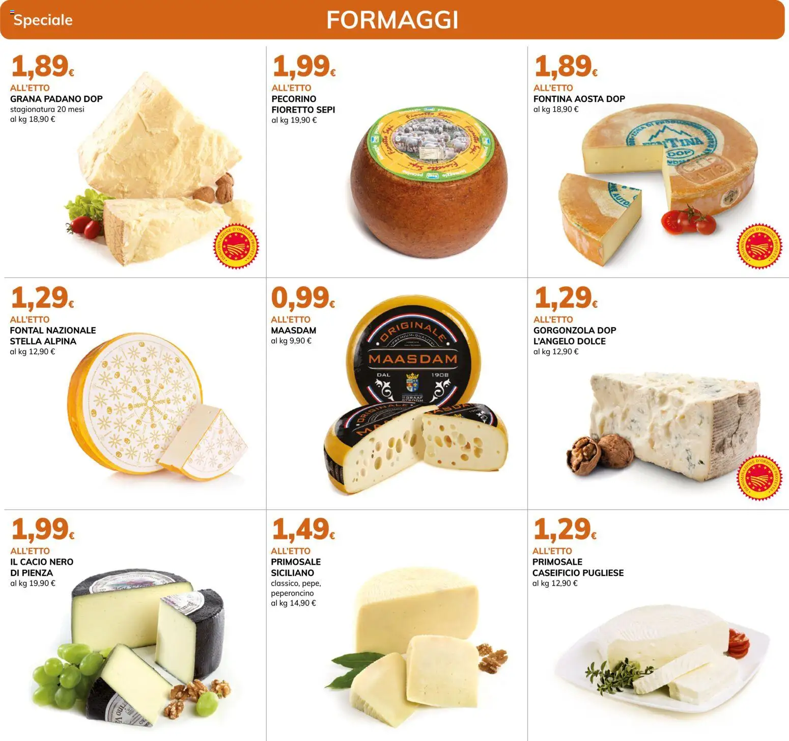 Volantino Basko del 06/10/2026 | Pagina: 2 | Prodotti: Peperoncino, Grana Padano, Gorgonzola, Pecorino