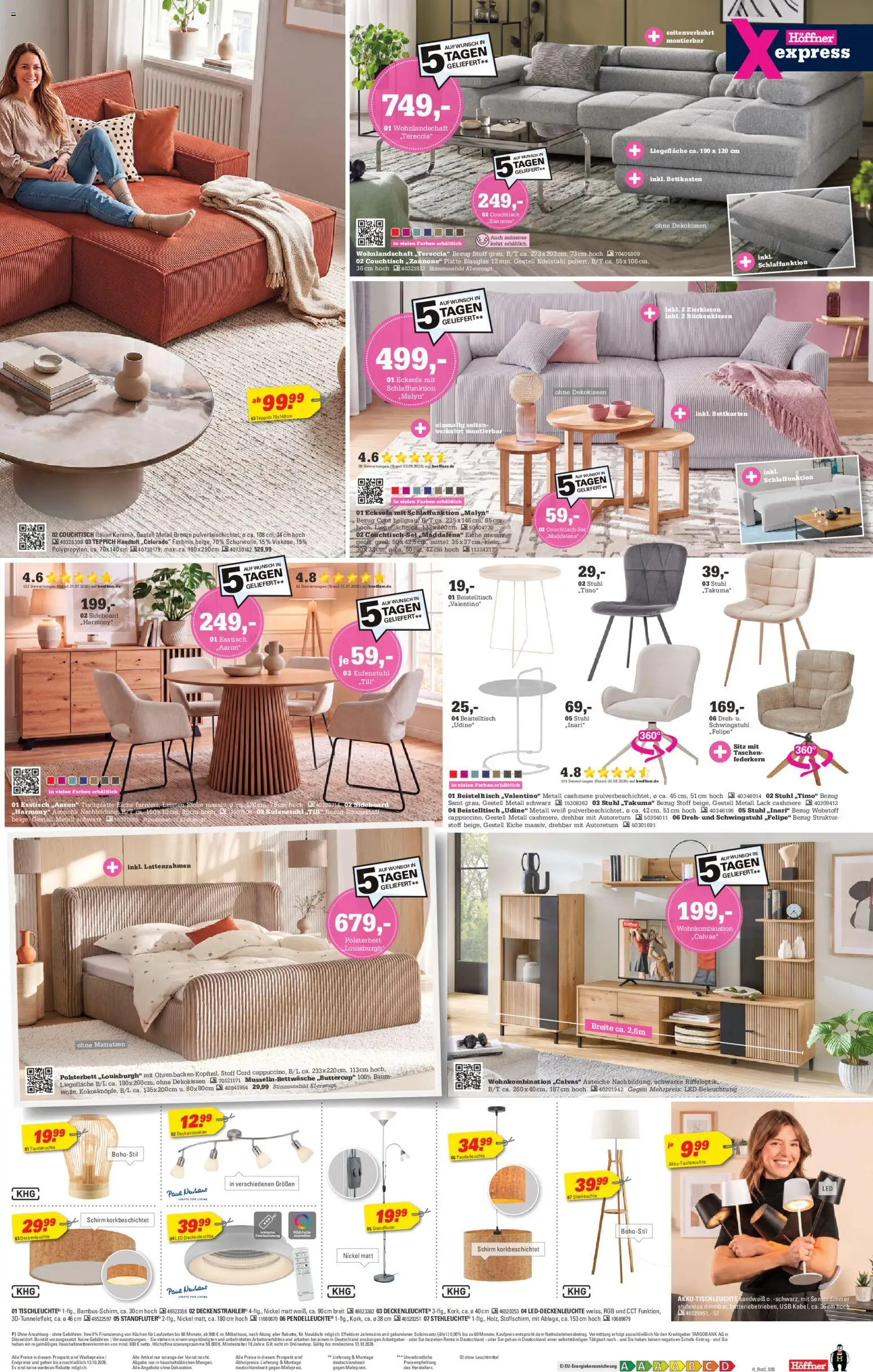 Höffner Prime Time – gültig ab 30.09.2026 | Seite: 3 | Produkte: USB, Wohnlandschaft, Ecksofa, Taschen