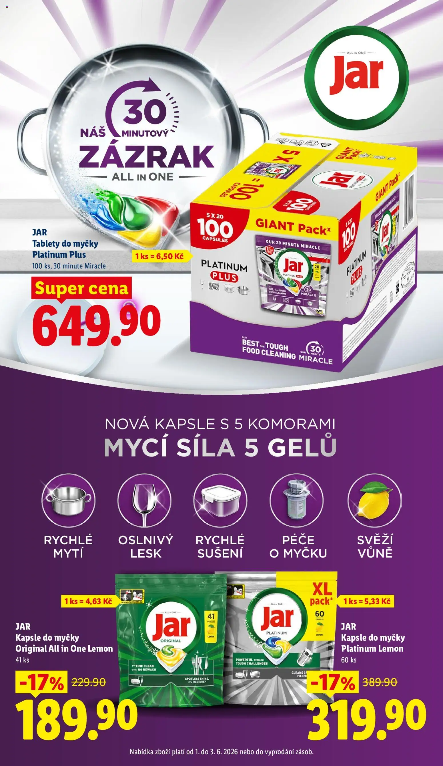 Lidl leták od 01.06.2026 | Strana: 27 | Produkty: Tablety do myčky, Kapsle, Kapsle do myčky, Jar