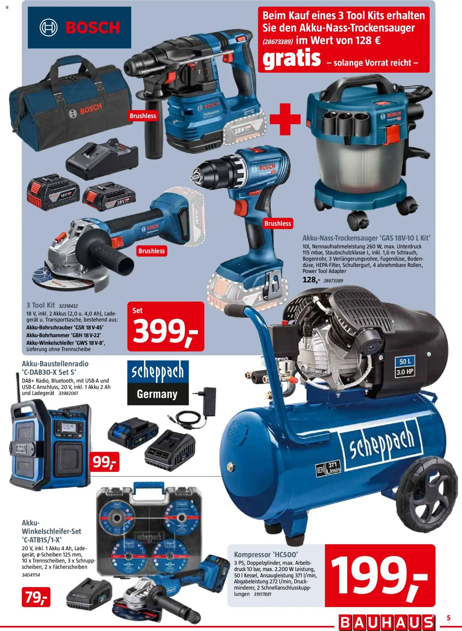 Bauhaus Prospekt – gültig ab 30.10.2026 | Seite: 5 | Produkte: Bosch, Adapter, Ladegerät