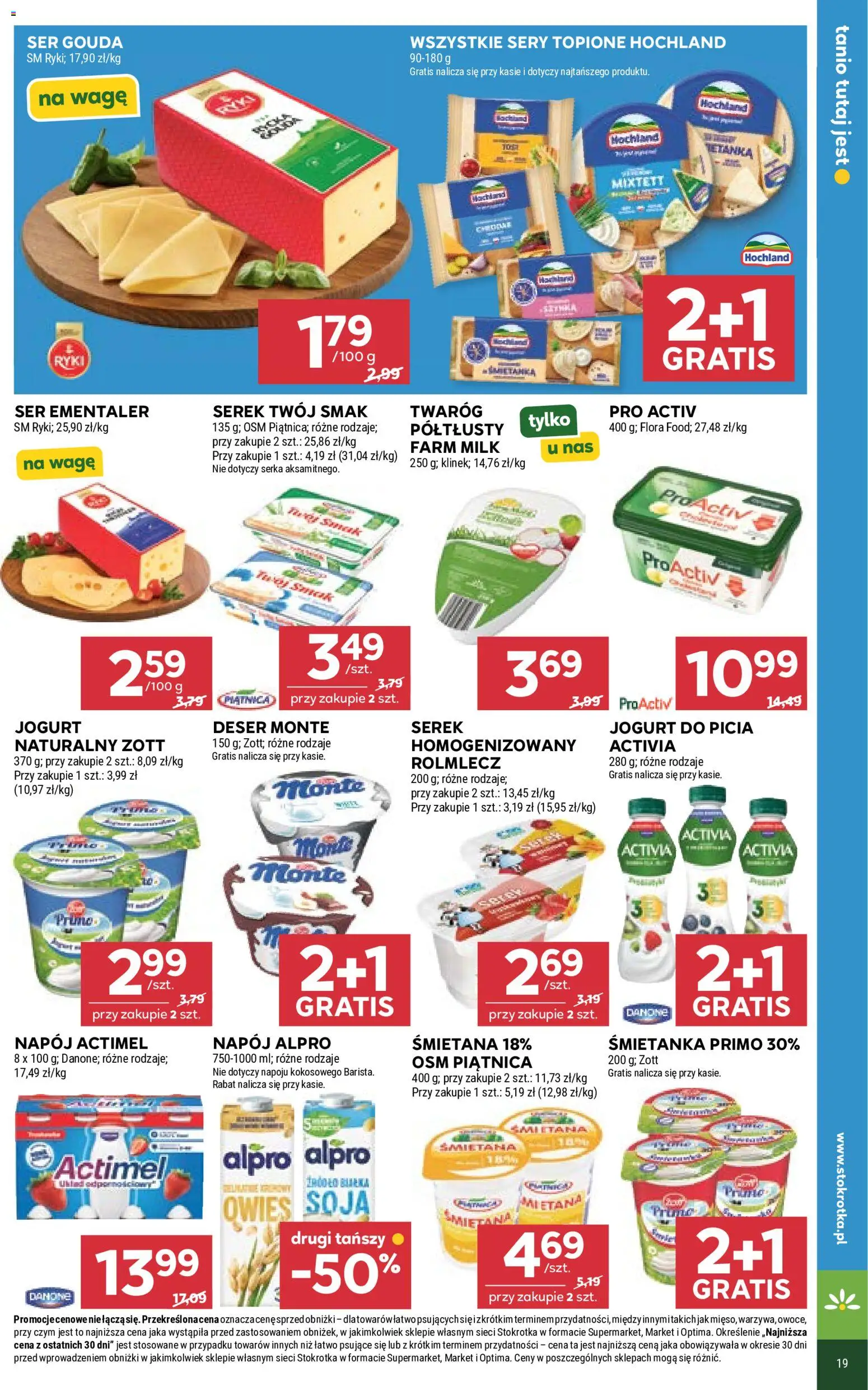 Stokrotka gazetka od 18.06.2026 | Strona: 19 | Produkty: Serek Twój Smak, Alpro, Serek, Śmietana