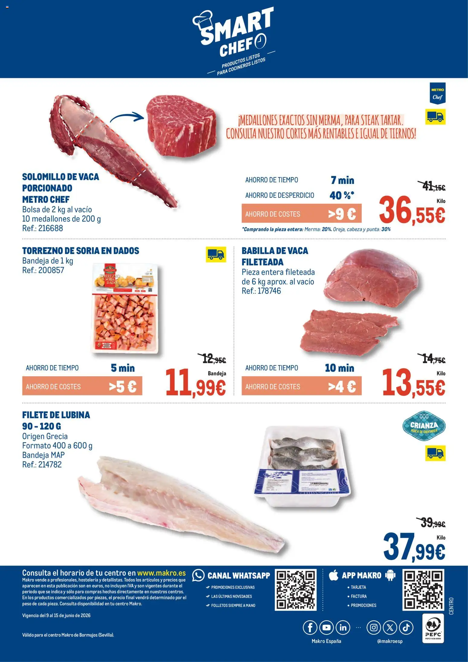 Makro Fresco Bormujos │ válido desde el 09.06.2026 | Página: 6 | Productos: Medallones, Bolsa, Peso, Bandeja