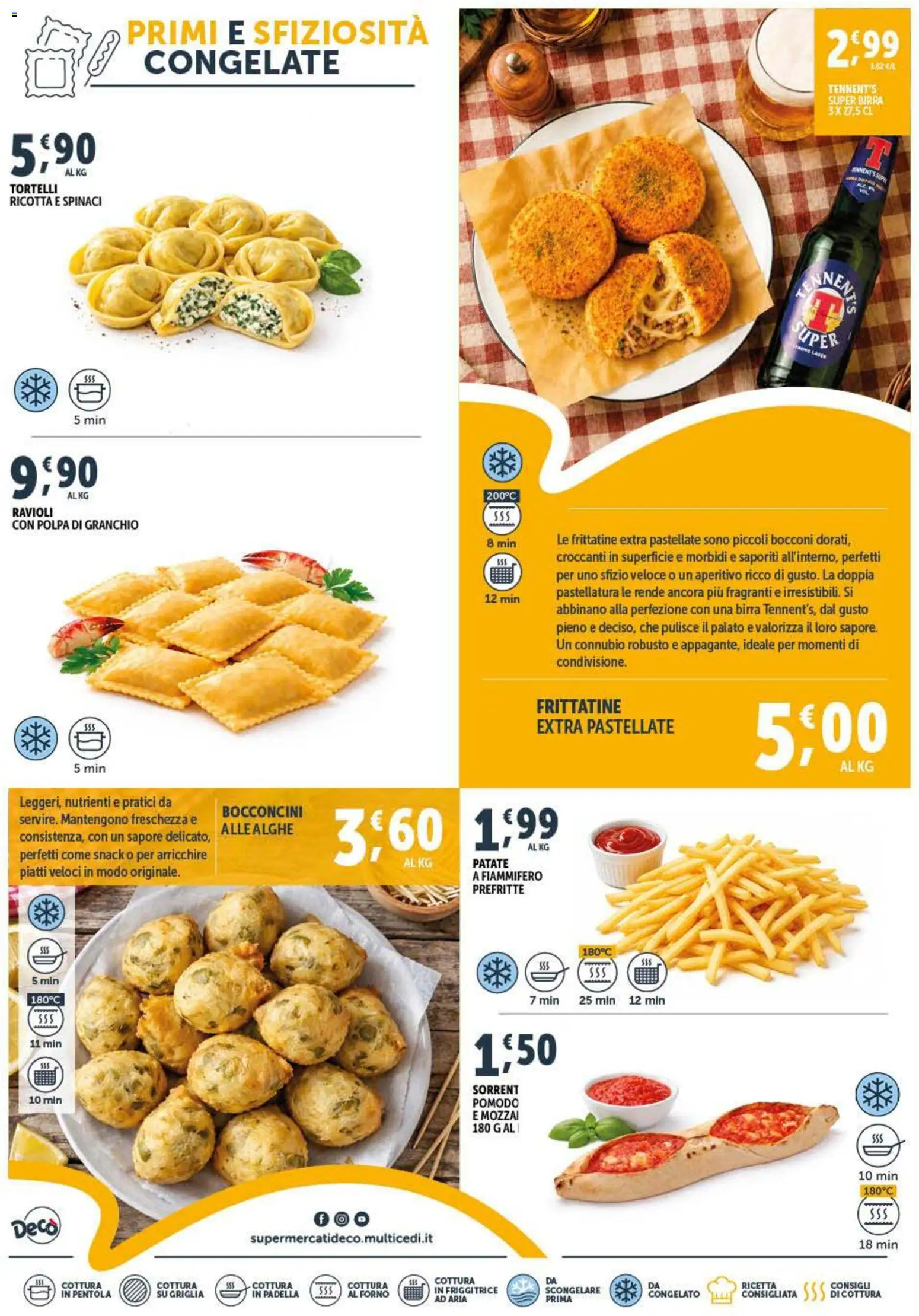 Volantino Decò del 20.05.2026 | Pagina: 5 | Prodotti: Tennent's, Birra, Ravioli, Friggitrice