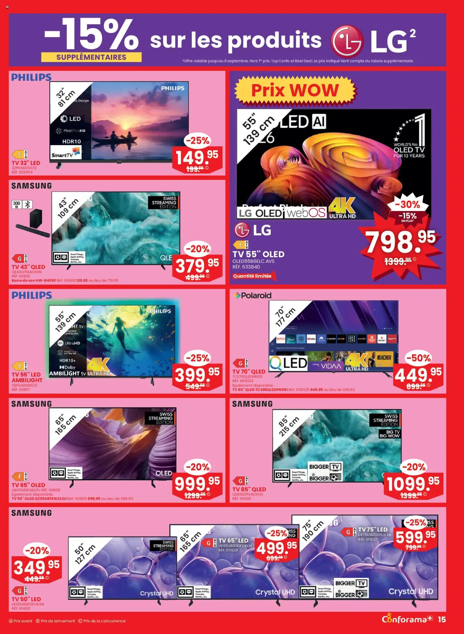 Conforama aktionen FR – gültig ab 09.09.2026 | Seite: 15 | Produkte: SUP, Top, Apple, Philips