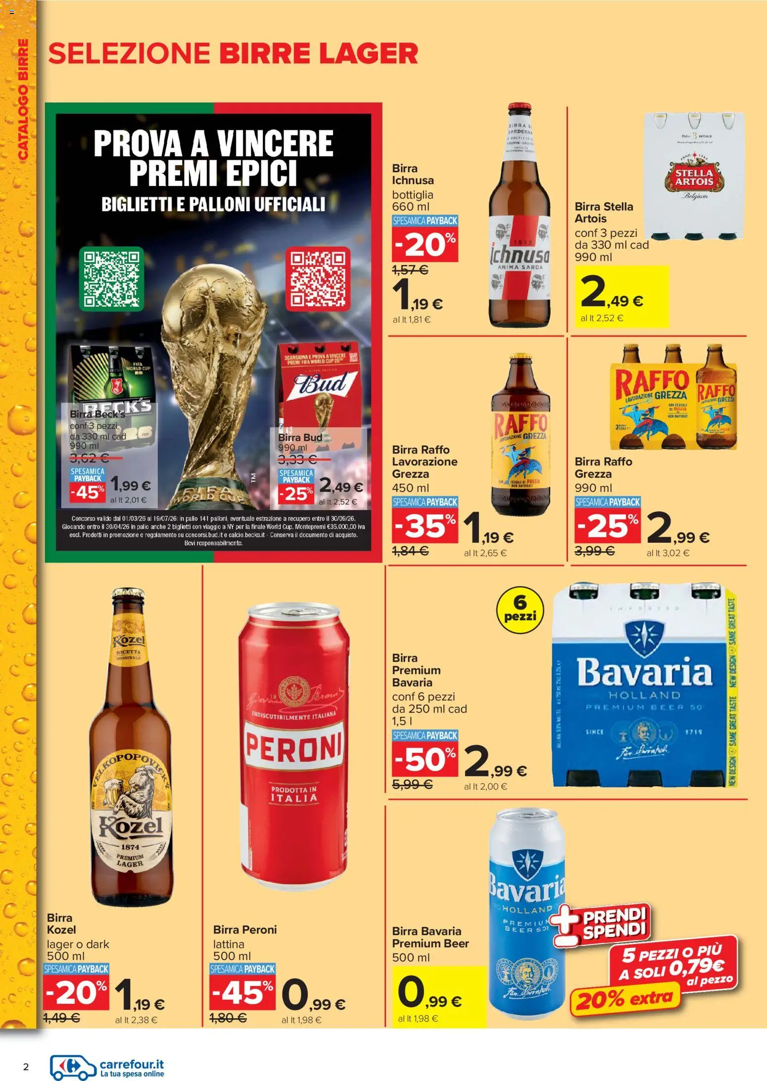 Volantino Carrefour del 03.06.2026 | Pagina: 2 | Prodotti: Birra, Cereali, Bottiglia