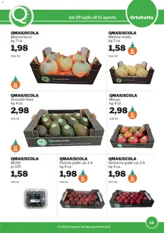 Anteprima del volantino Sogegross volantino valido a partire dal 29/07/2026 | Pagina: 13 | Prodotti: Avocado, Mango, Melone, Mirtilli