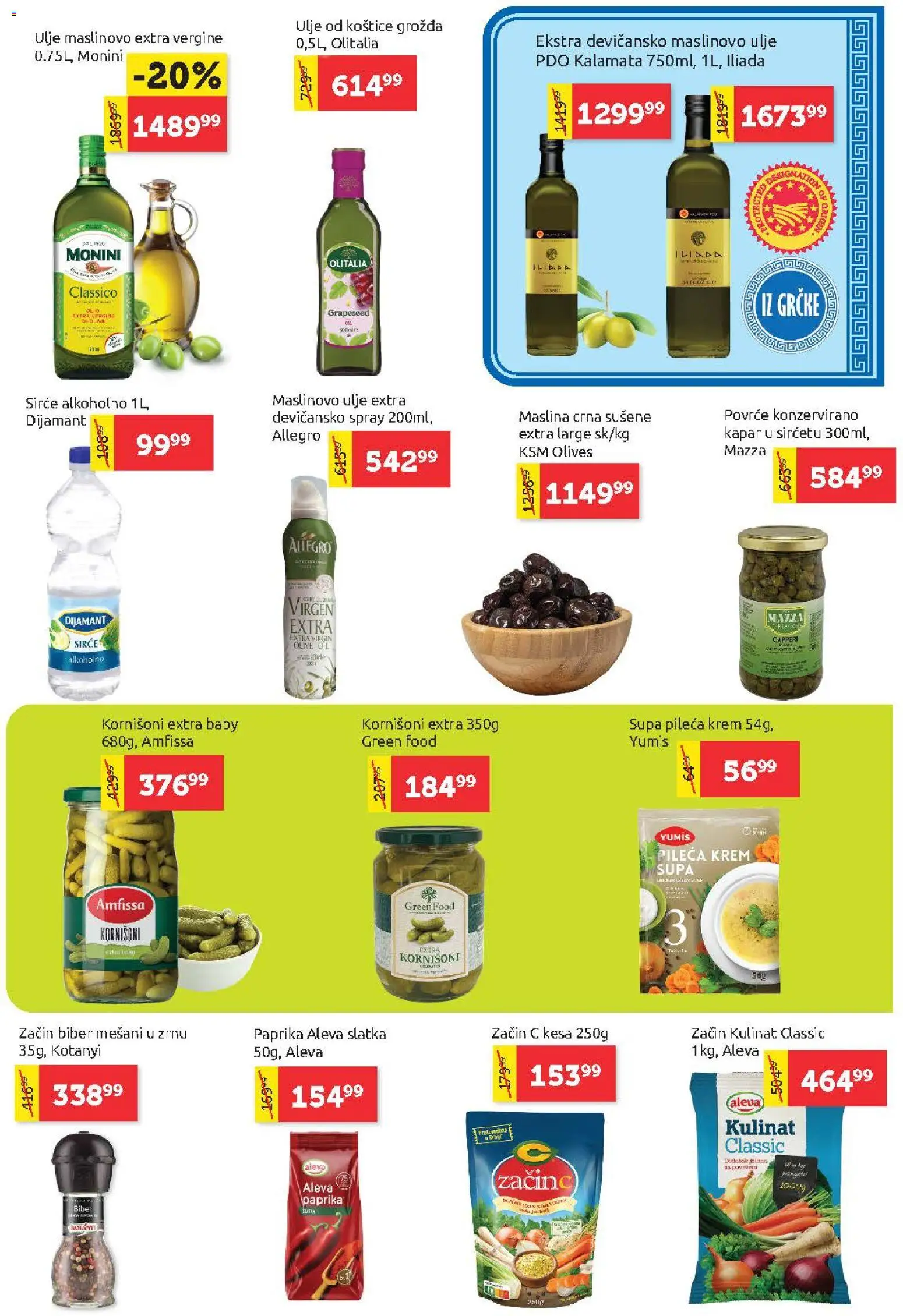 SuperVERO katalog - važi od 23.07.2026 | Strana: 9 | Proizvode: Kornišoni, Povrće, Maslinovo ulje, Krem