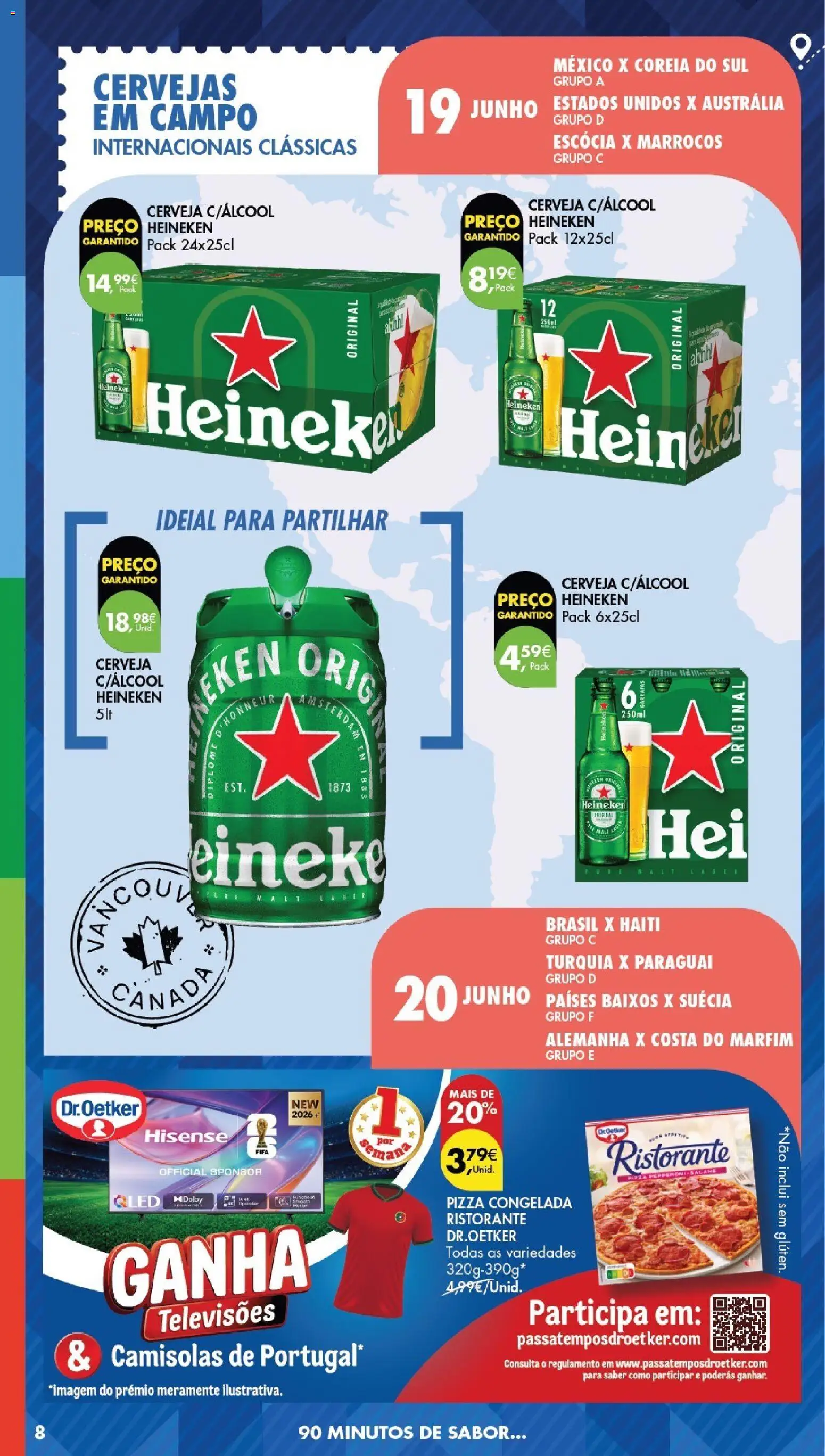 Pingo Doce Bebidas e Petiscos 2026 │ válido de 09.06.2026 | Página: 8 | Produtos: Pizza, Cerveja