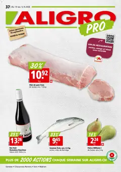 Aligro aktionen Chavannes, Matran, Genève, Sion ab 07.09.2026 gültig