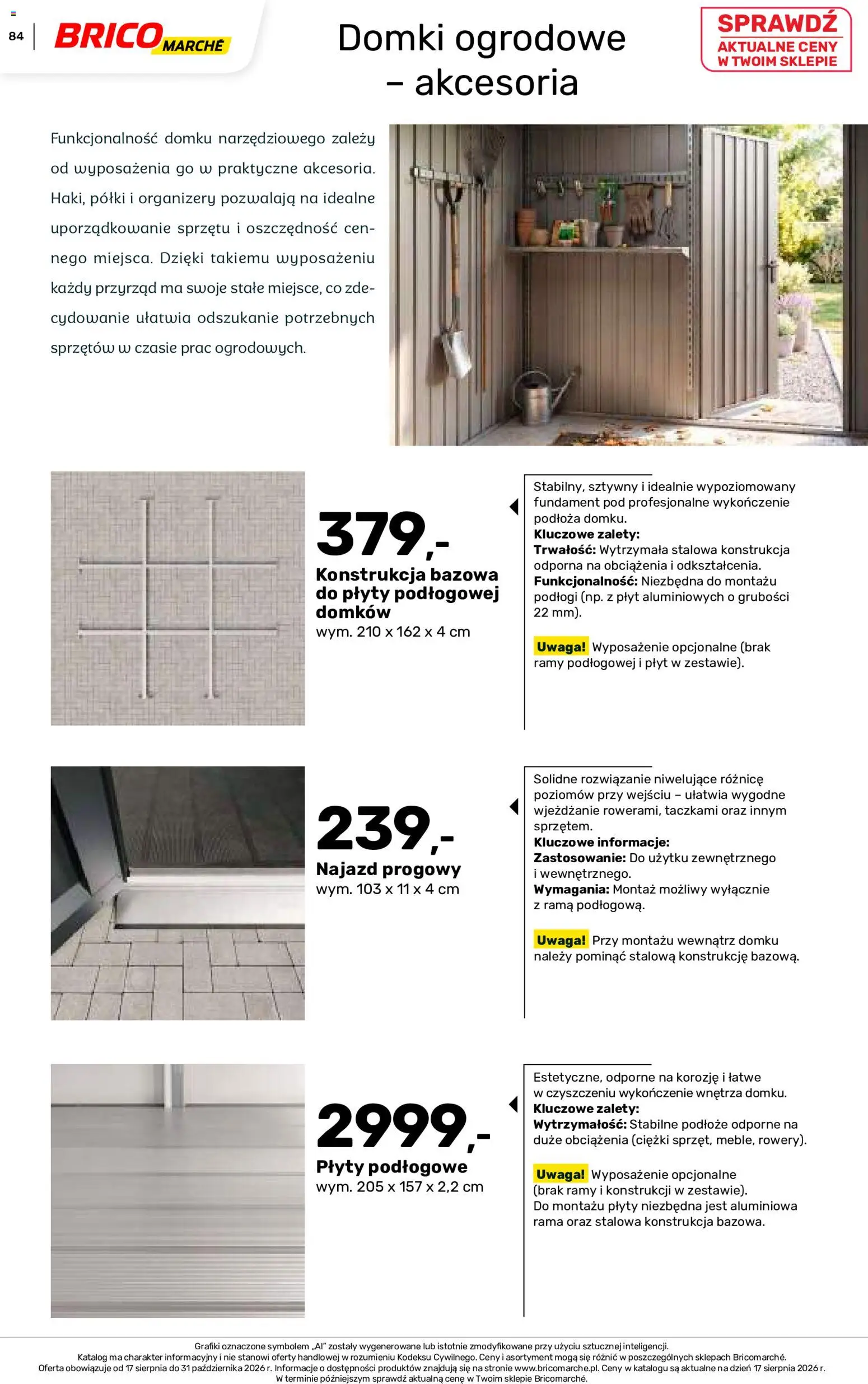 Brico Marché gazetka - Jesienne Inspiracje od 17.08.2026 | Strona: 84 | Produkty: Podłoże, Rama, Plyty