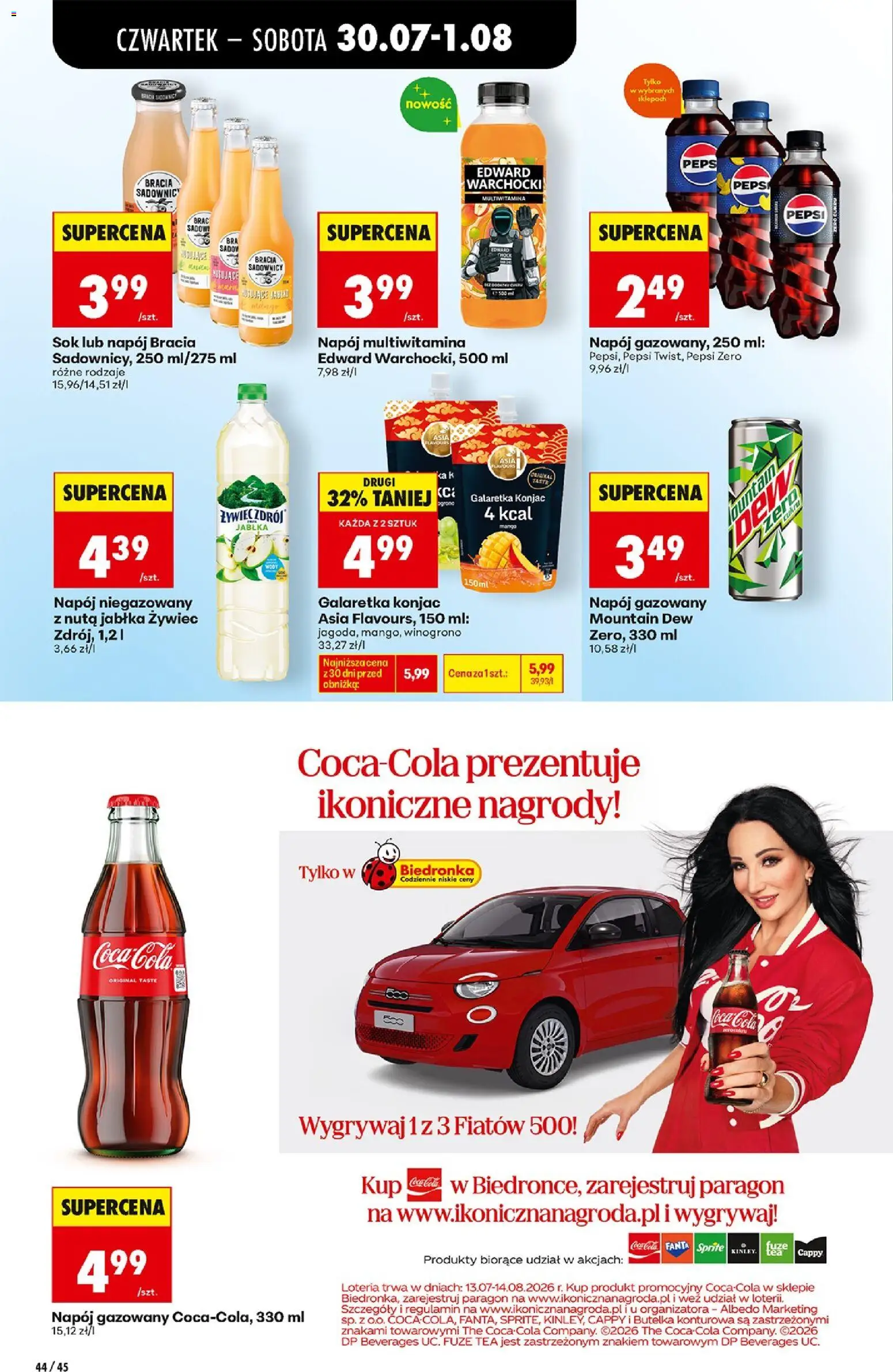 Biedronka Polsko leták - Codziennie niskie ceny od 30.07.2026 | Strana: 64 | Produkty: Mango, Jablka, Pepsi Zero, Sprite
