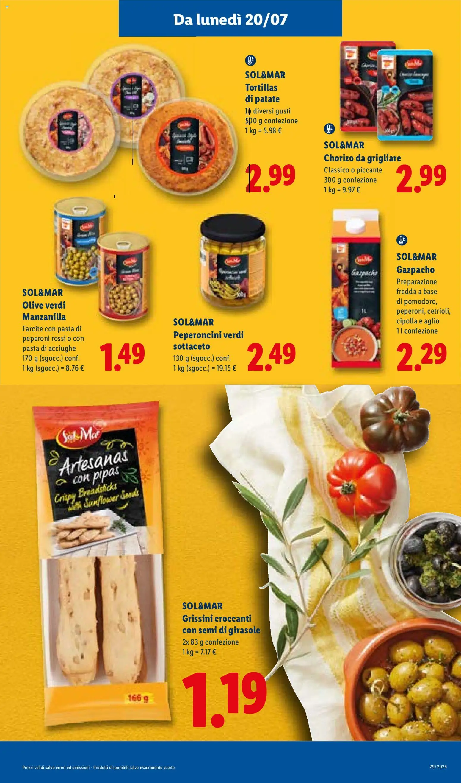 Volantino Lidl del 16/07/2026 | Pagina: 49 | Prodotti: Patate, Olive, Cipolla, Acciughe