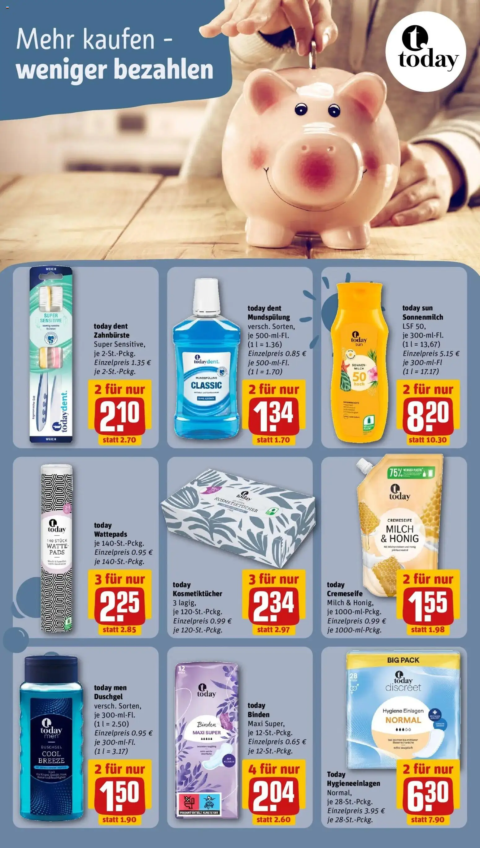 Rewe Prospekt Gladbeck – gültig ab 27.07.2026 | Seite: 26 | Produkte: Wattepads, Milch, Astra, Duschgel