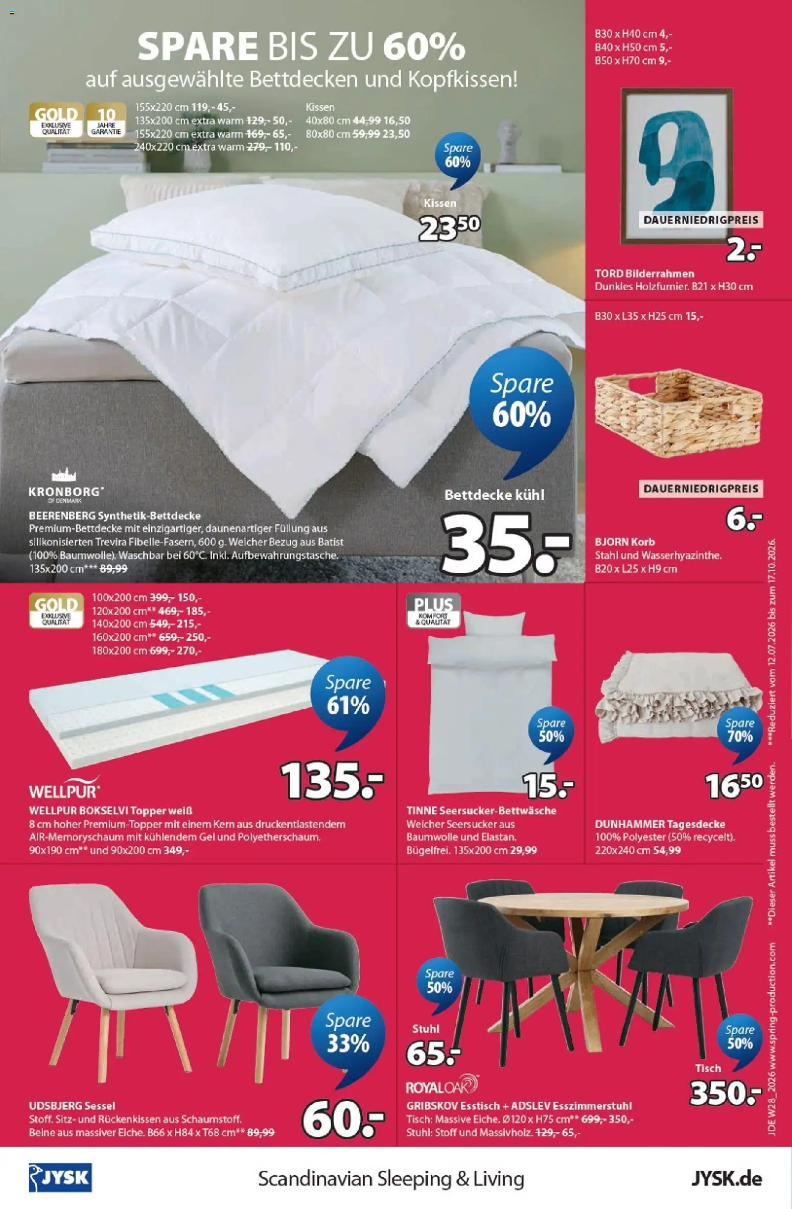 Prospekt JYSK – gültig ab 12.07.2026 | Seite: 8 | Produkte: Kissen, Tisch, Stuhl, Tagesdecke
