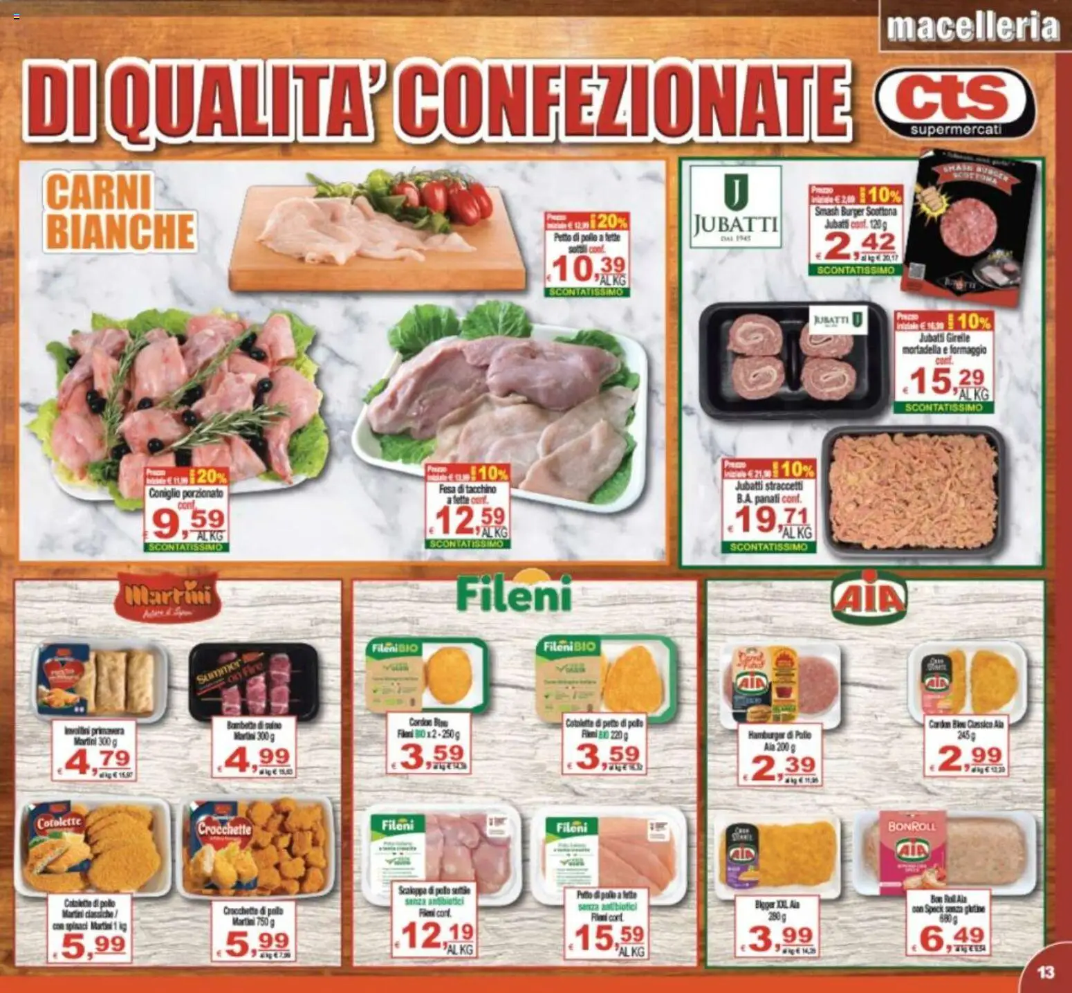 Volantino CTS del 02/09/2026 | Pagina: 13 | Prodotti: Cordon blue, Pollo, Spinaci, Martini