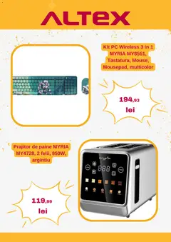 Ofertele Altex valabile de la 27.08.2026 | Pagină: 4 | Produse: Pc, Pâine, Prăjitor de pâine, Power