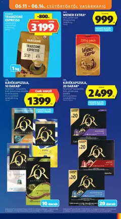 TRADIZIONE ESPRESSO szemes kávé, 1 kg/csomag, 3 199 Ft/kg - amely érvényes a következő dátumtól: 11.06.2026 | Oldal: 15