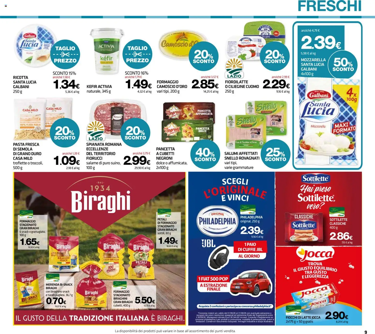Volantino Superconti del 02/07/2026 | Pagina: 9 | Prodotti: Salame, Pancetta, Formaggio, Cuffie