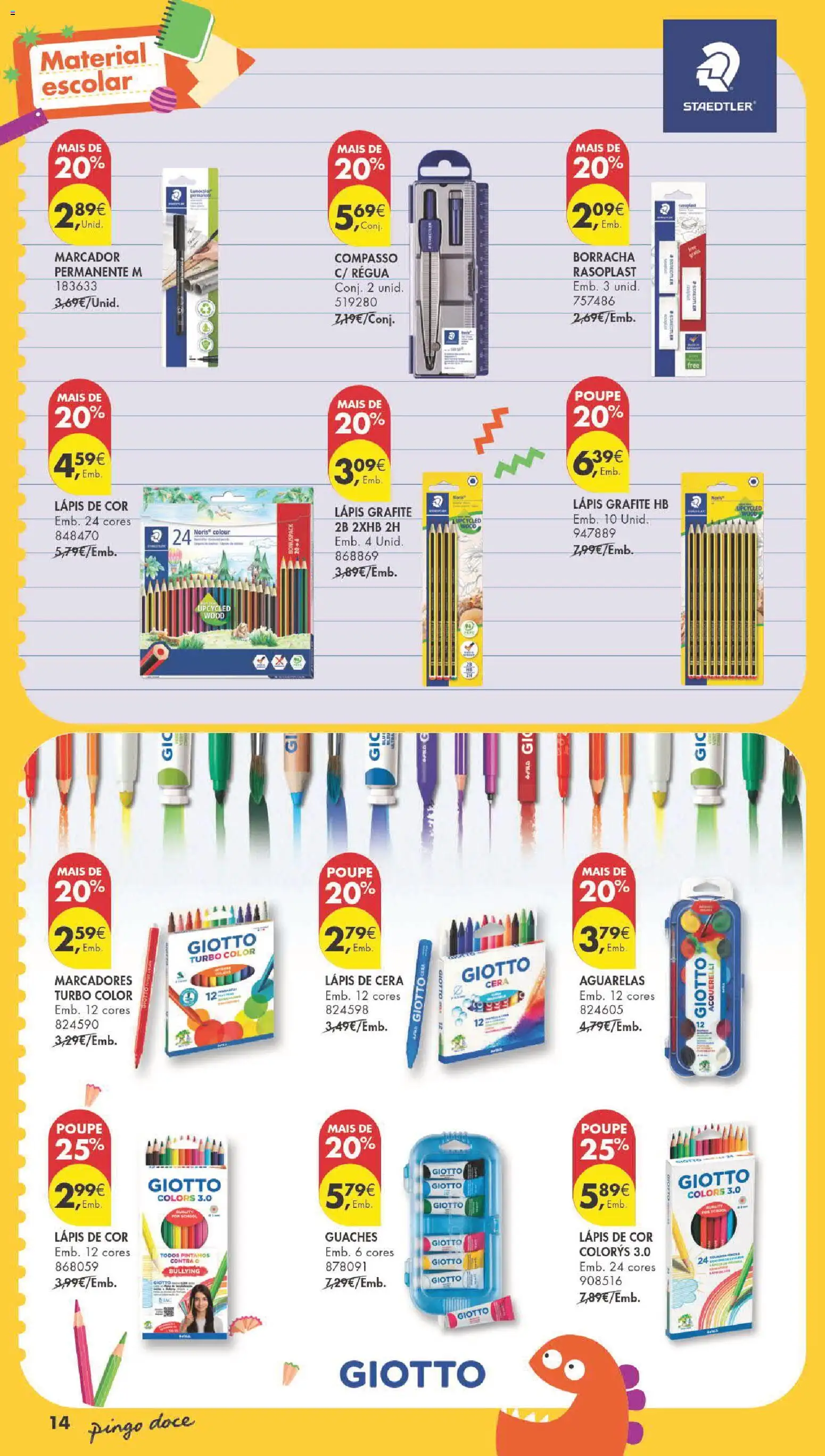 Pingo Doce Regresso às Aulas 2026 Hipers │ válido de 04/08/2026 | Página: 14 | Produtos: Cera