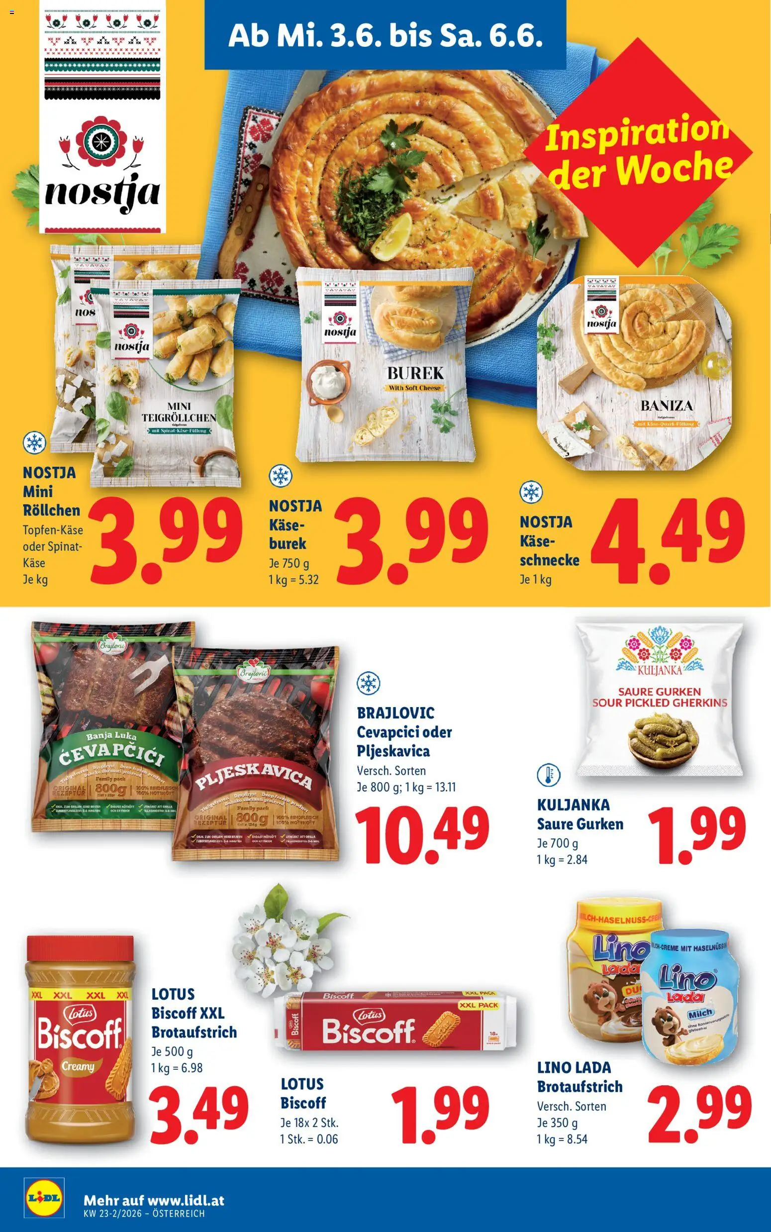 Lidl Flugblatt - Altenmarkt im Pongau, St. Johann im Pongau, Zell am See gültig ab 03.06.2026 | Seite: 20 | Produkte: Gurken, Milch, Käse, Rindfleisch