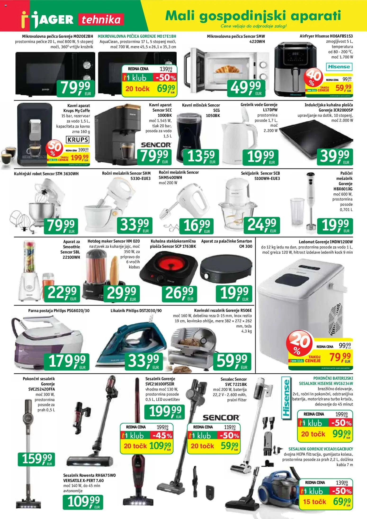 Novi Jager katalog ponudbe – veljaven od 12.08.2026 | Stran: 11 | Izdelki: Rezalnik, Sesalec, Palačinke, Sesalnik