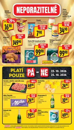 Náhled letáku Purina ONE Granule pro kočky, Purina ONE Granule pro kočky • 750 g • 100 g = 13,32 Kč • platí do 3. 11. 2026 od 21.10.2026 | Strana: 50 | Produkty: Čokoláda, Purina, Kuchyňské utěrky, Purina one