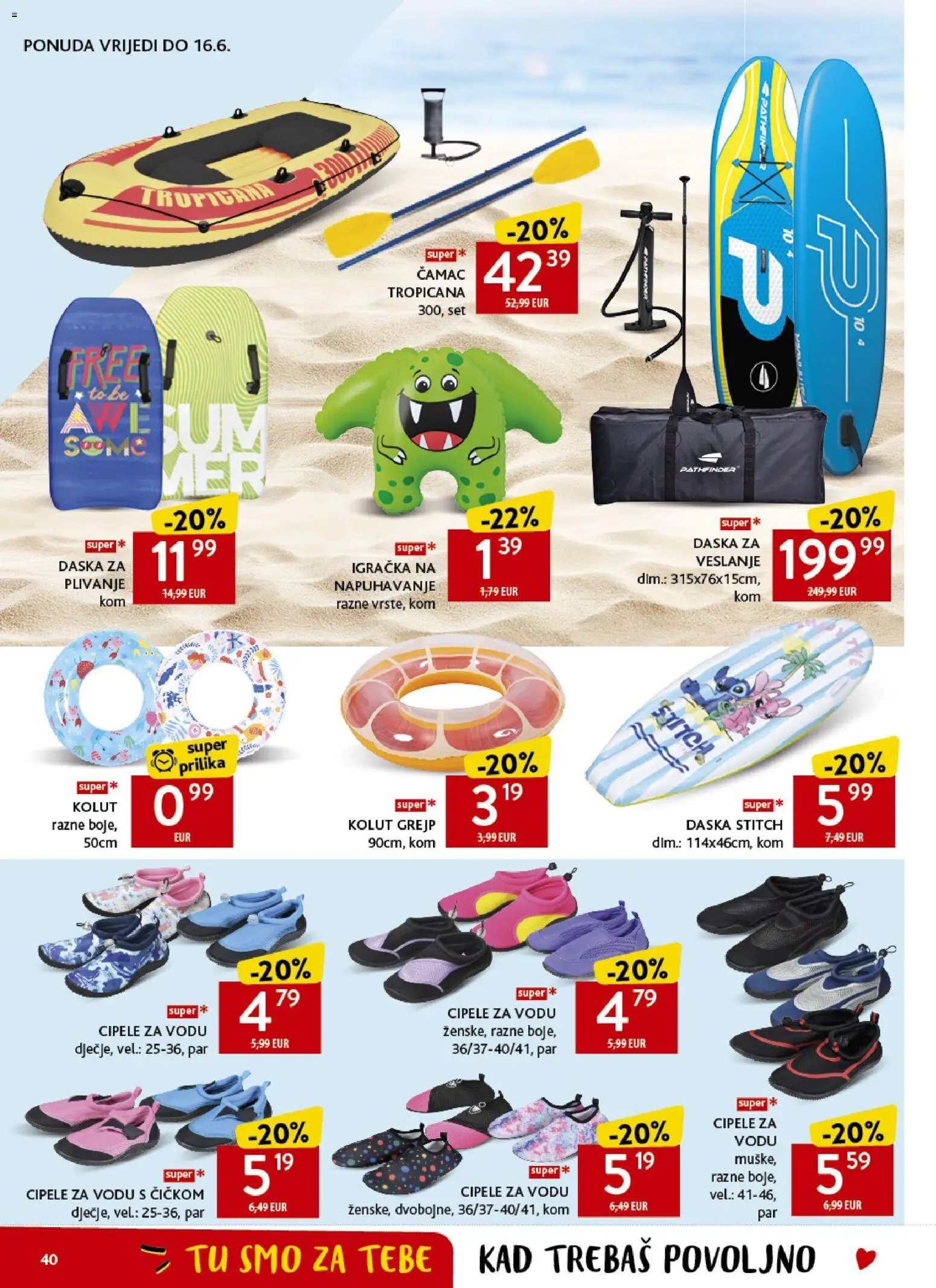 Konzum katalog | vrijedi od 03.06.2026 | Stranica: 40 | Proizvodi: Cipele za vodu, Grejp