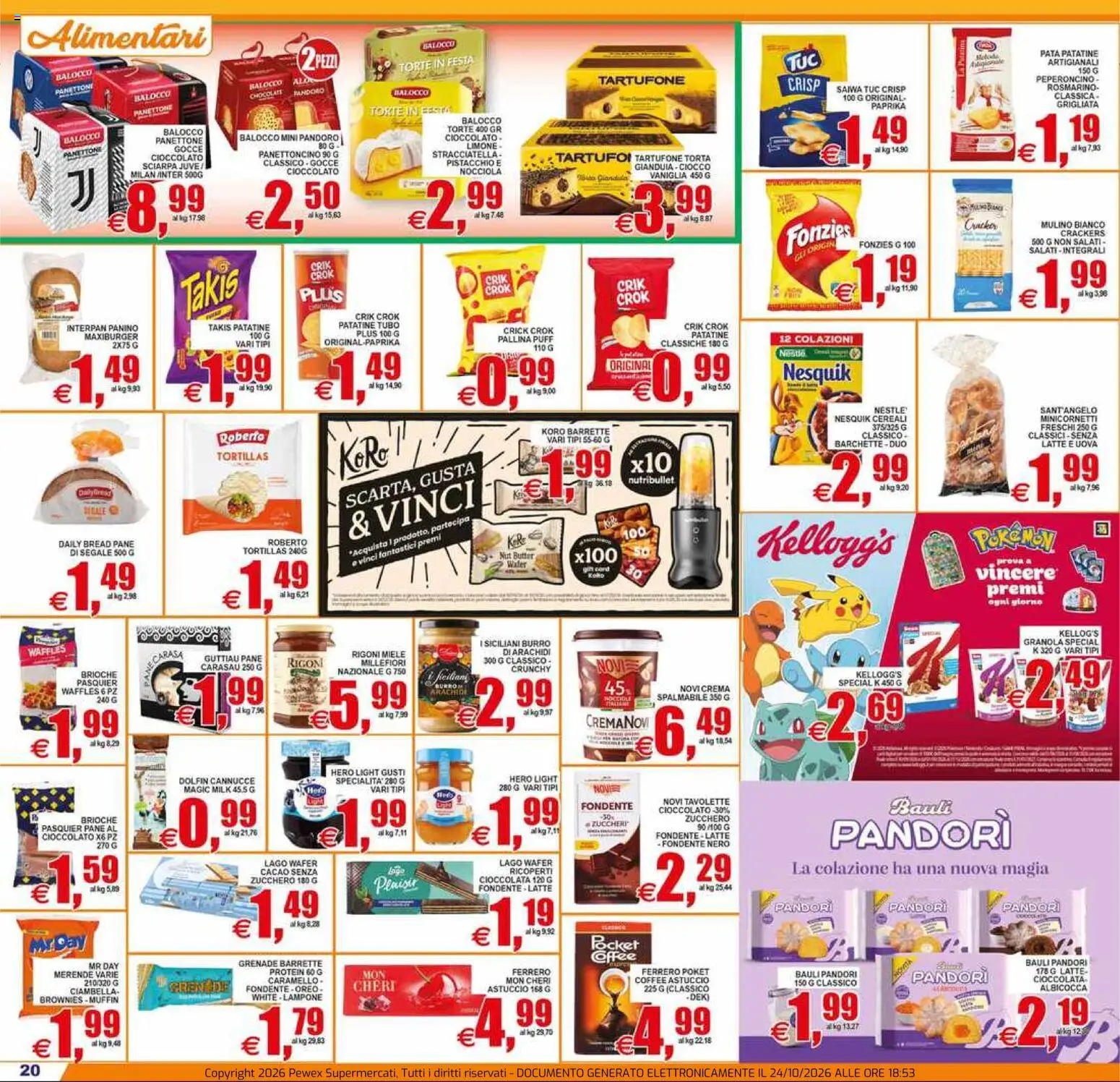 Volantino Pewex del 23/10/2026 | Pagina: 20 | Prodotti: Crema, Burro, Tortillas, Brownies