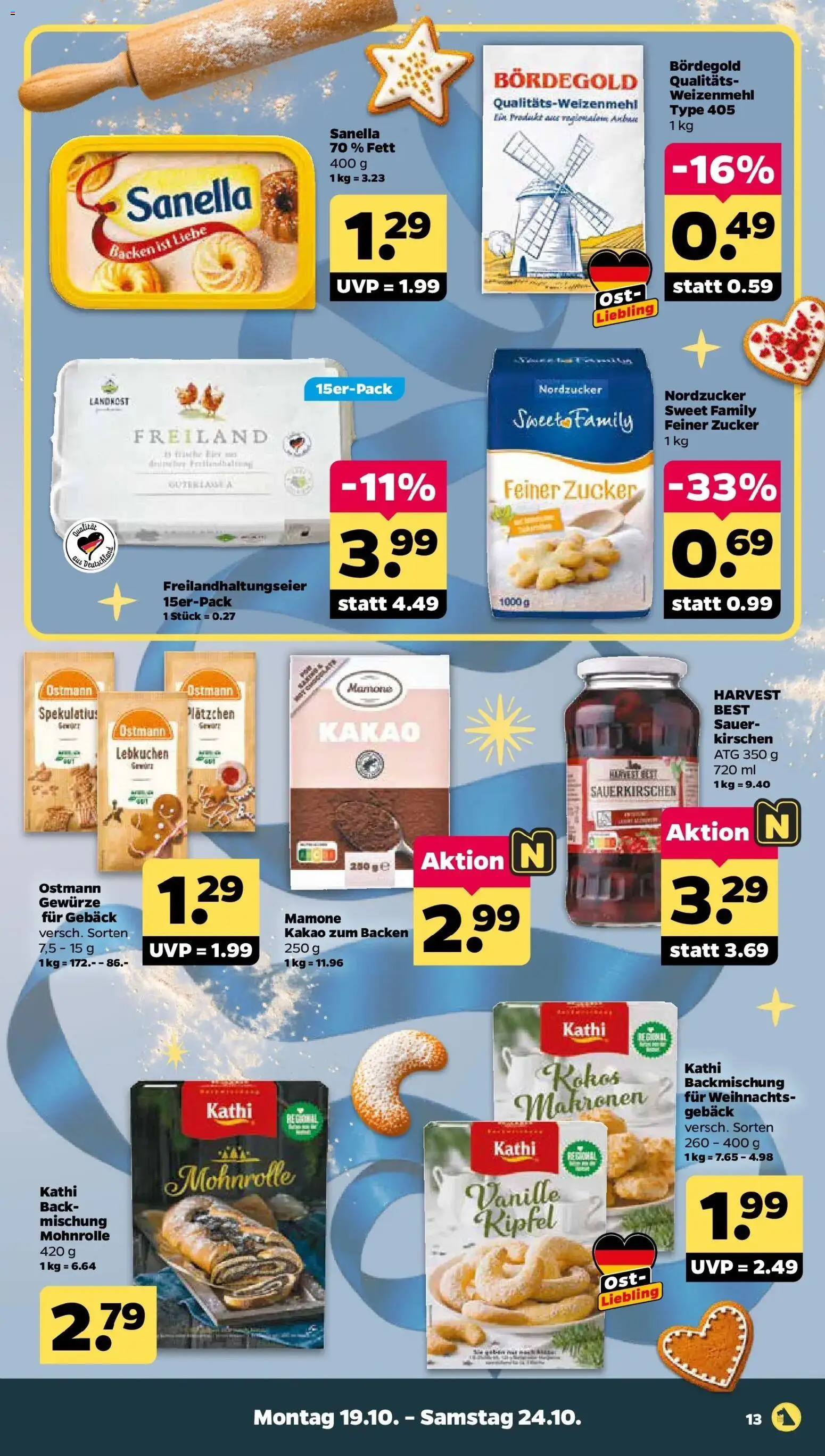 Netto Aktueller Prospekt ab 19.10.2026 → Angebote nächste Woche | Seite: 15 | Produkte: Weizenmehl, Kirschen, Gewürze, Zucker