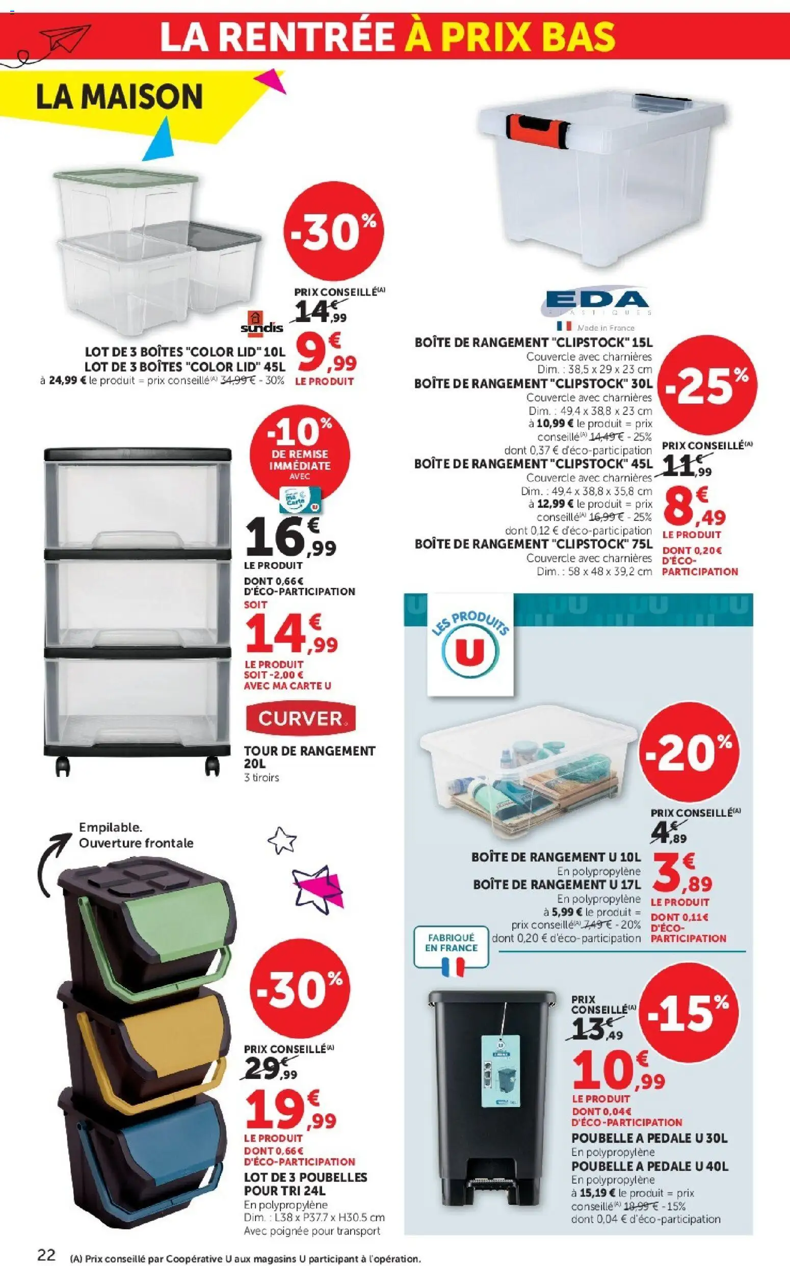 {H1} | Page: 22 | Produits: Poubelle, Tiroirs, Boîte de rangement