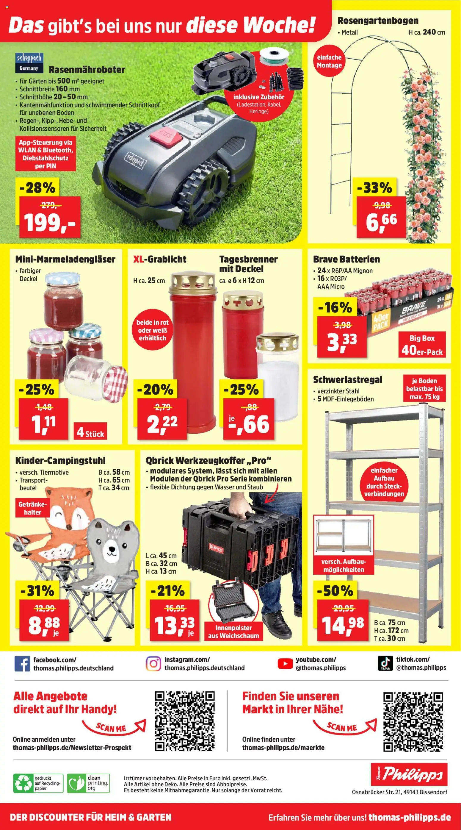 Thomas Philipps Prospekt – gültig ab 04.05.2026 | Seite: 23 | Produkte: Batterien, Box, Wasser, Schwerlastregal