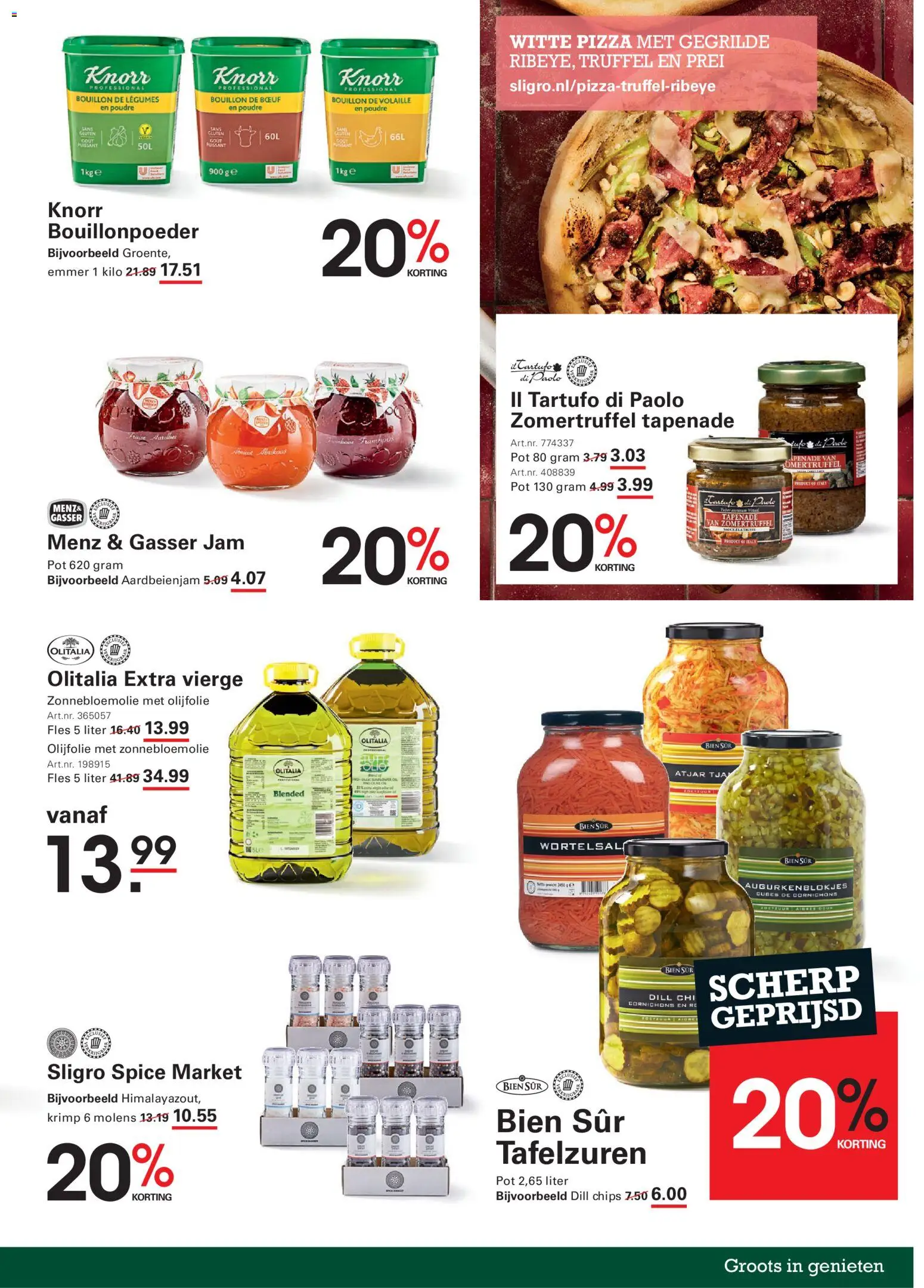 {H1} | Pagina: 51 | Producten: Chips, Fles, Olijfolie, Prei