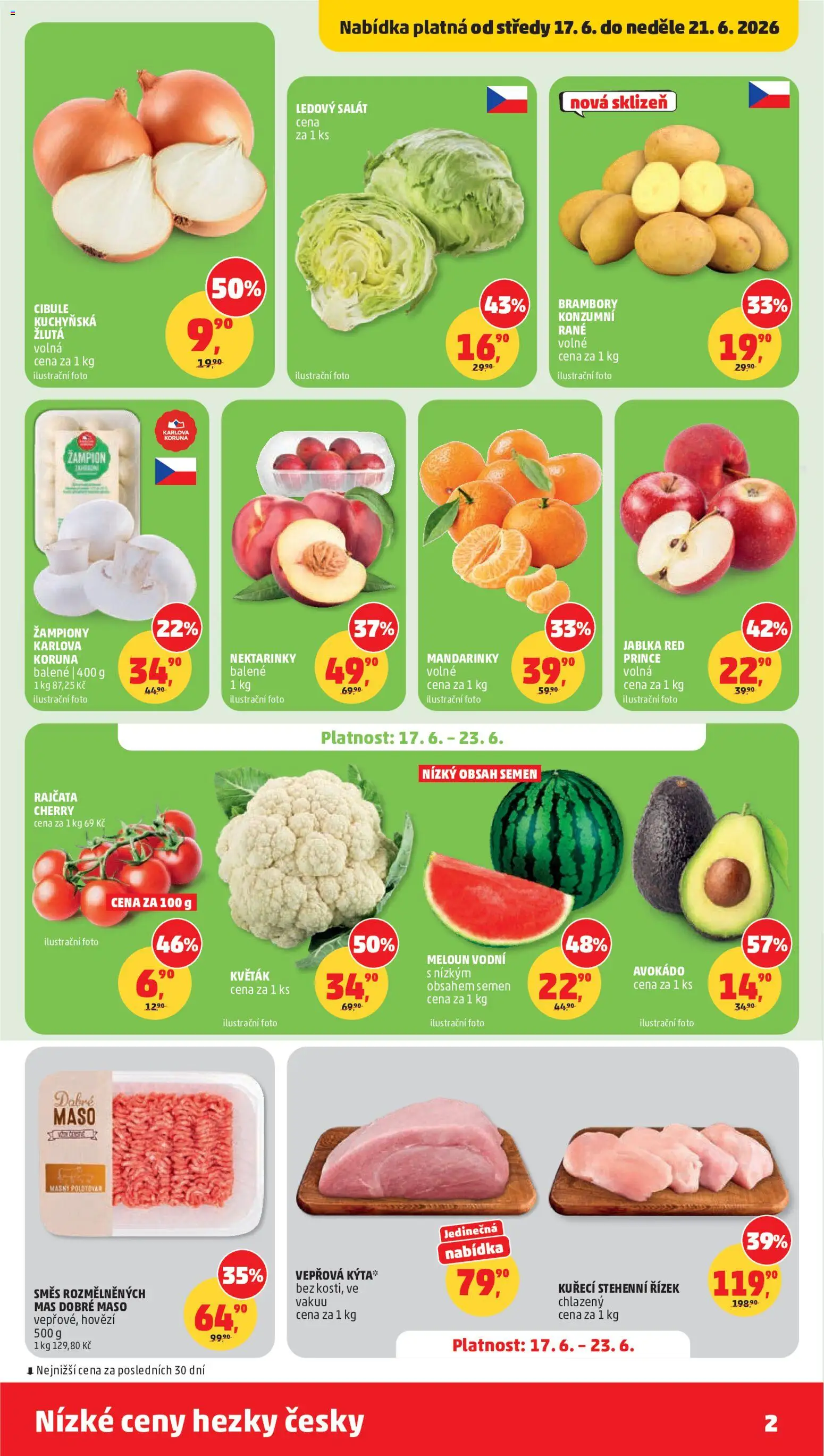 Penny Market leták od 17.06.2026 | Strana: 2 | Produkty: Jablka, Rajčata, Maso, Meloun vodní